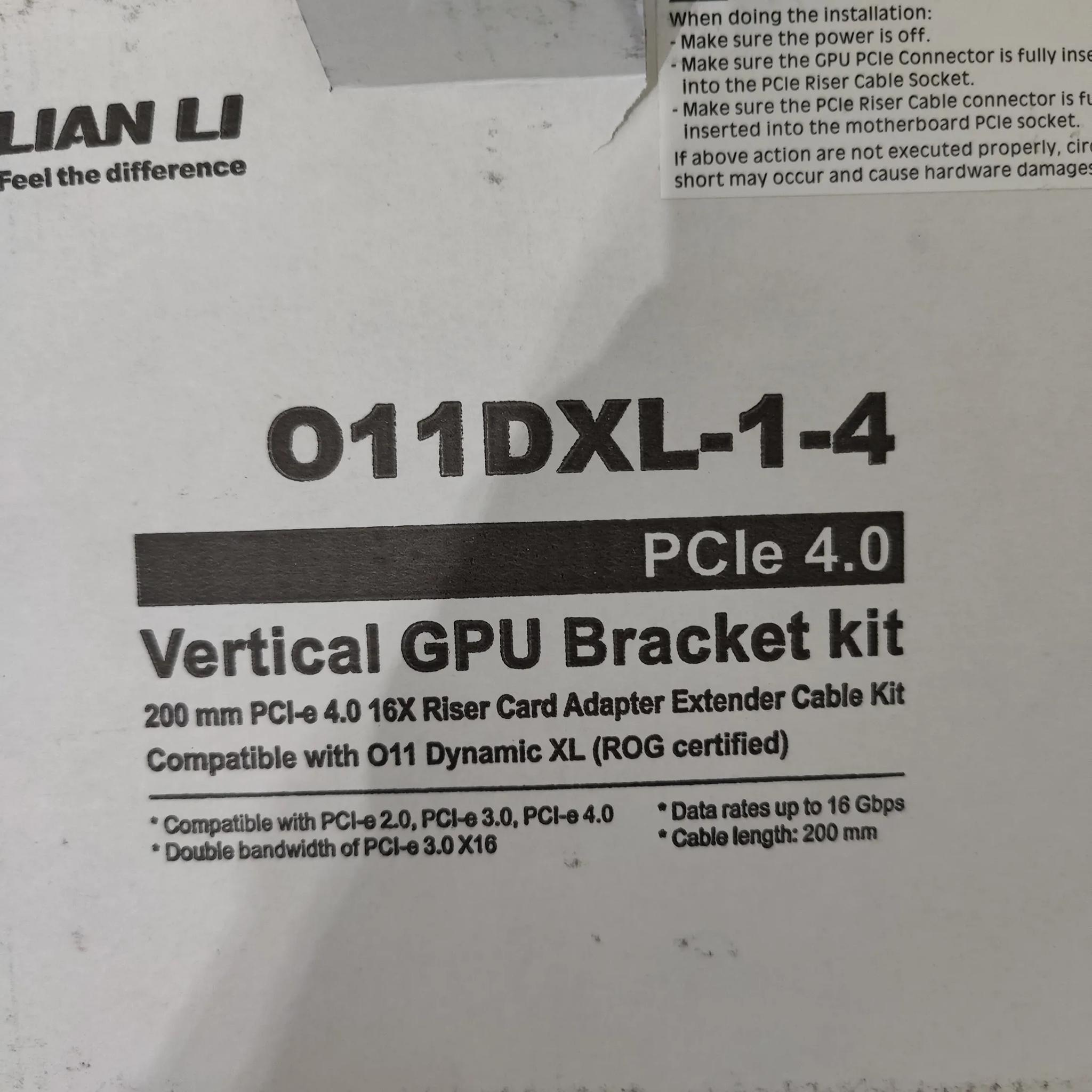 Lian li 011 XL Vertical GPU bracket kit