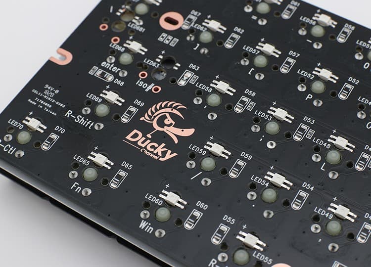 Ducky Mecha Mini Cherry MX Brown RGB LED 60% Double Shot PBT Keyboard