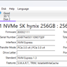 SK Hynix PC601 256GB M.2 2280 NVMe PCIe Gen3x4 SSD HFS256GD9TNG-L2A0 Internal Drive 97% Health
