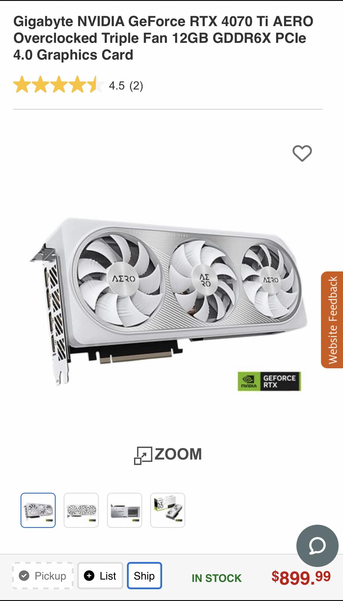 Gigabyte RTX 4070ti 12GB