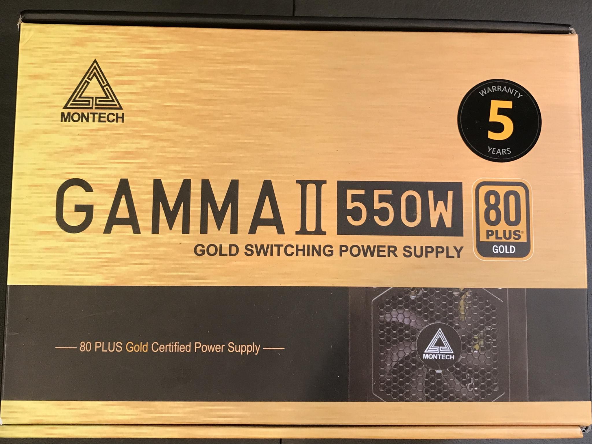 Used black Montech 550 W 80+ Gold Certified ATX Power Supply
