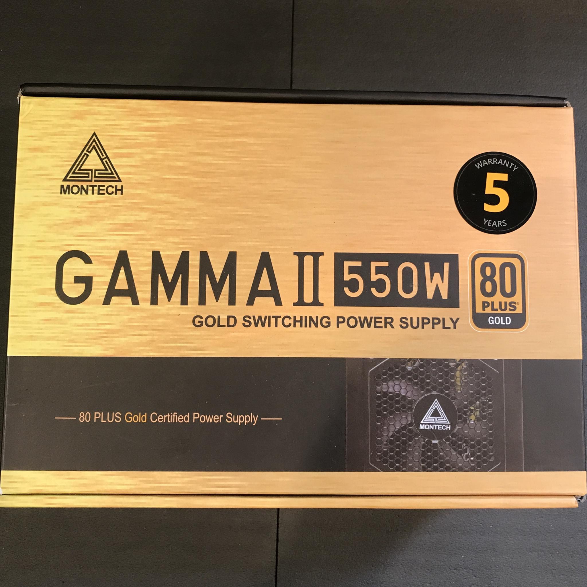 Used black Montech 550 W 80+ Gold Certified ATX Power Supply