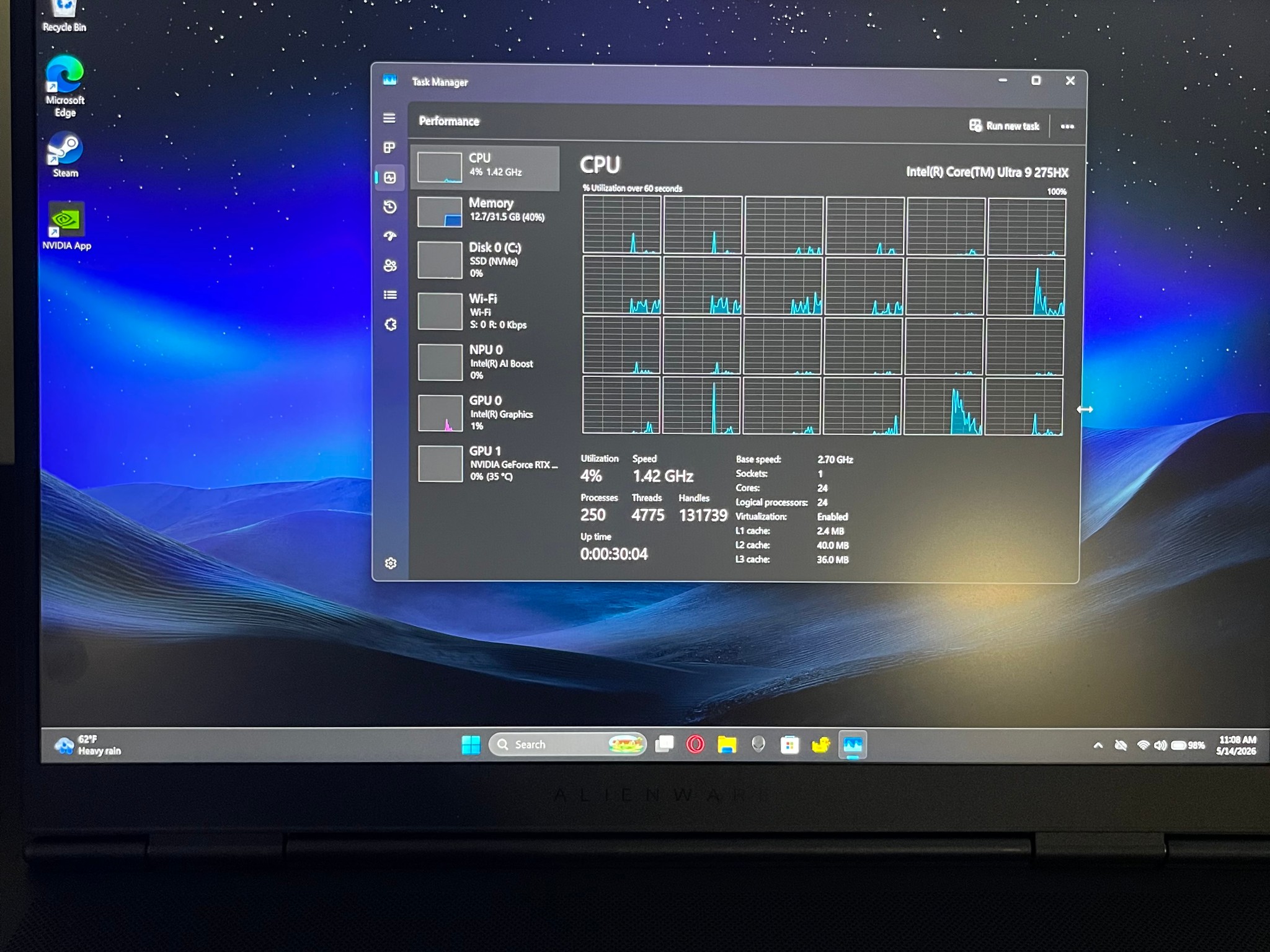 👽Alienware X16 Gaming laptop / RTX 5060 / I9 ultra 275HX 24-core/ 32gb DDR5/ 1TB NVMe🛸