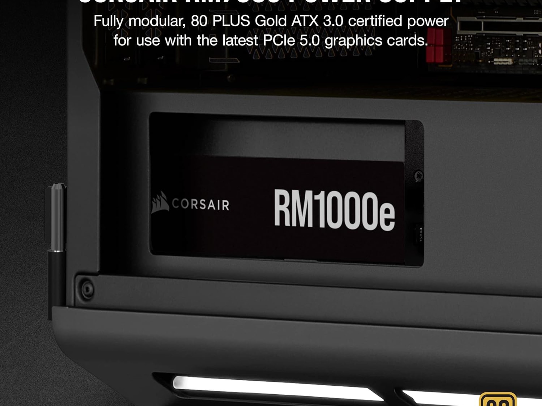Corsair RM750e Fully Modular - ATX 3.0 & PCIe 5.0 Compliant - 80 Plus Gold Efficiency - Black