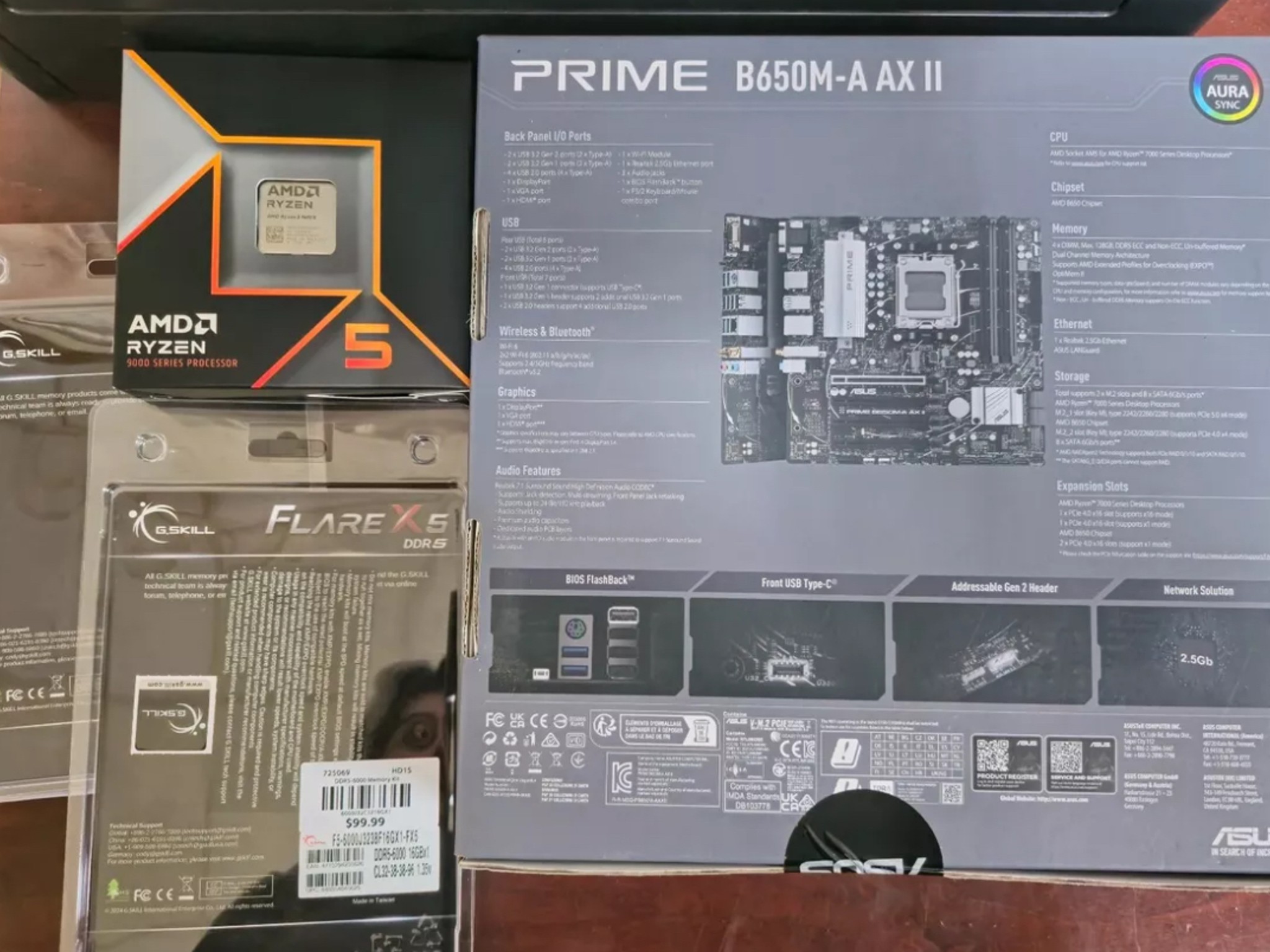 Ryzen 5 9600x  Asus Prime B650m-A / 32GB G.Skill Flare 6000