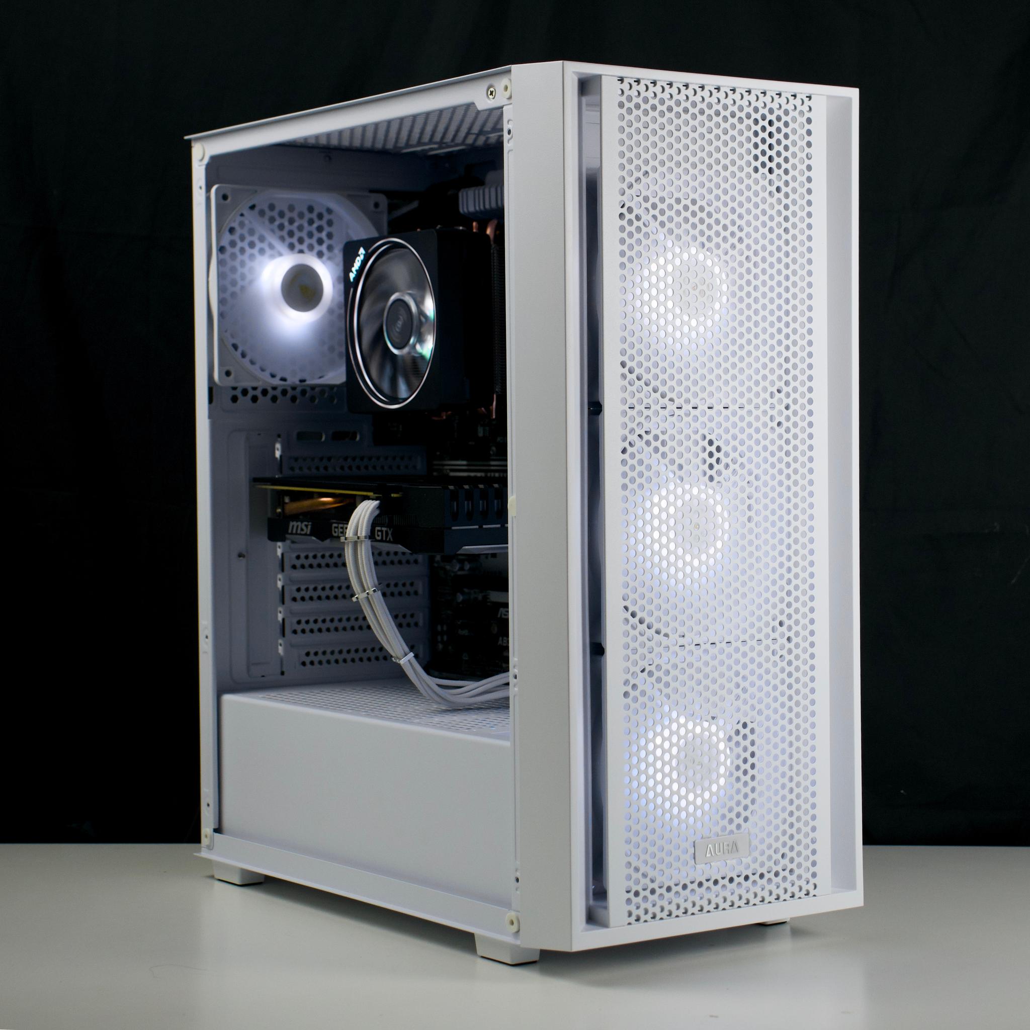 🧊❄️🧊 White Gaming PC – GTX 1660 TI, Ryzen 5 2600, 16GB RAM