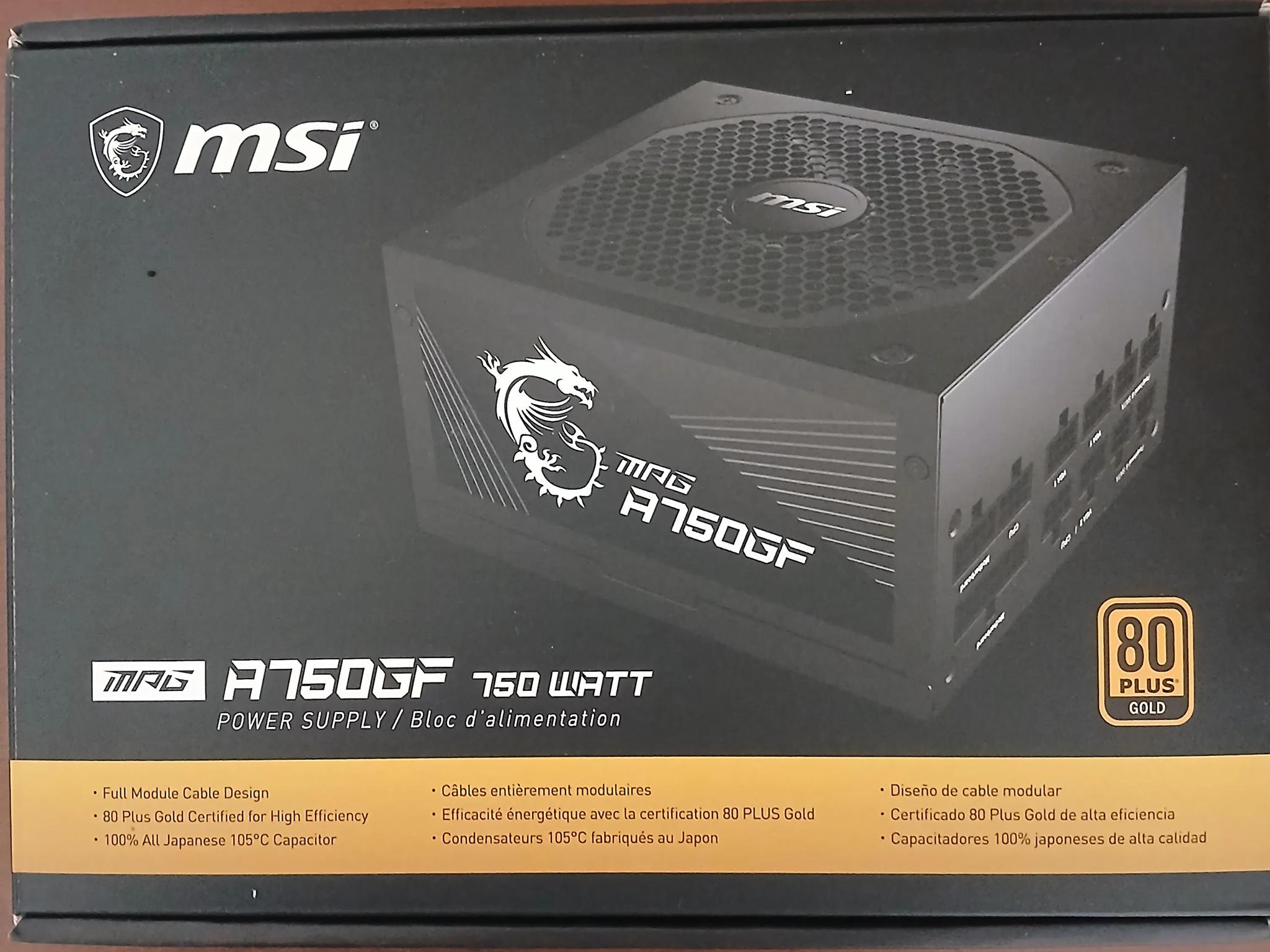 MSI A750GF 750W 80+ Gold