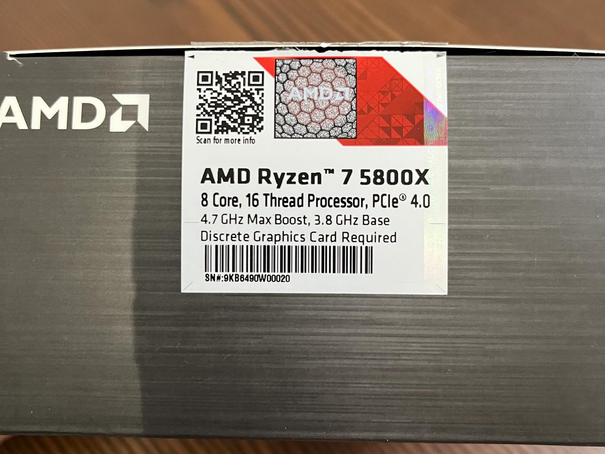 AMD Ryzen 7 5800x