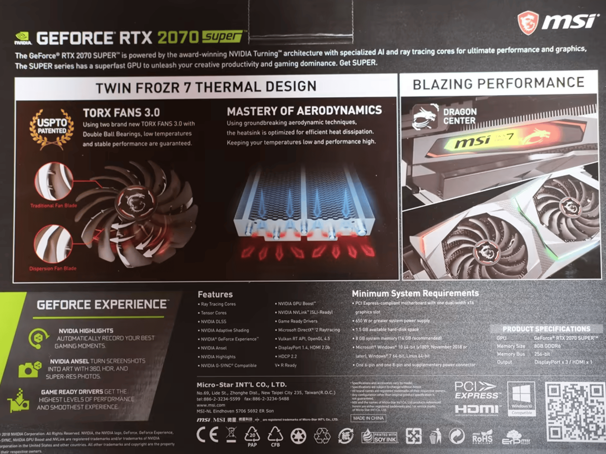 MSI RTX 2070 SUPER GAMING X