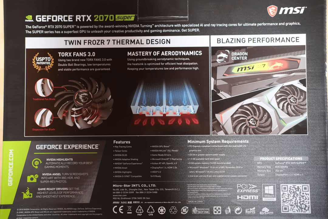 MSI RTX 2070 SUPER GAMING X