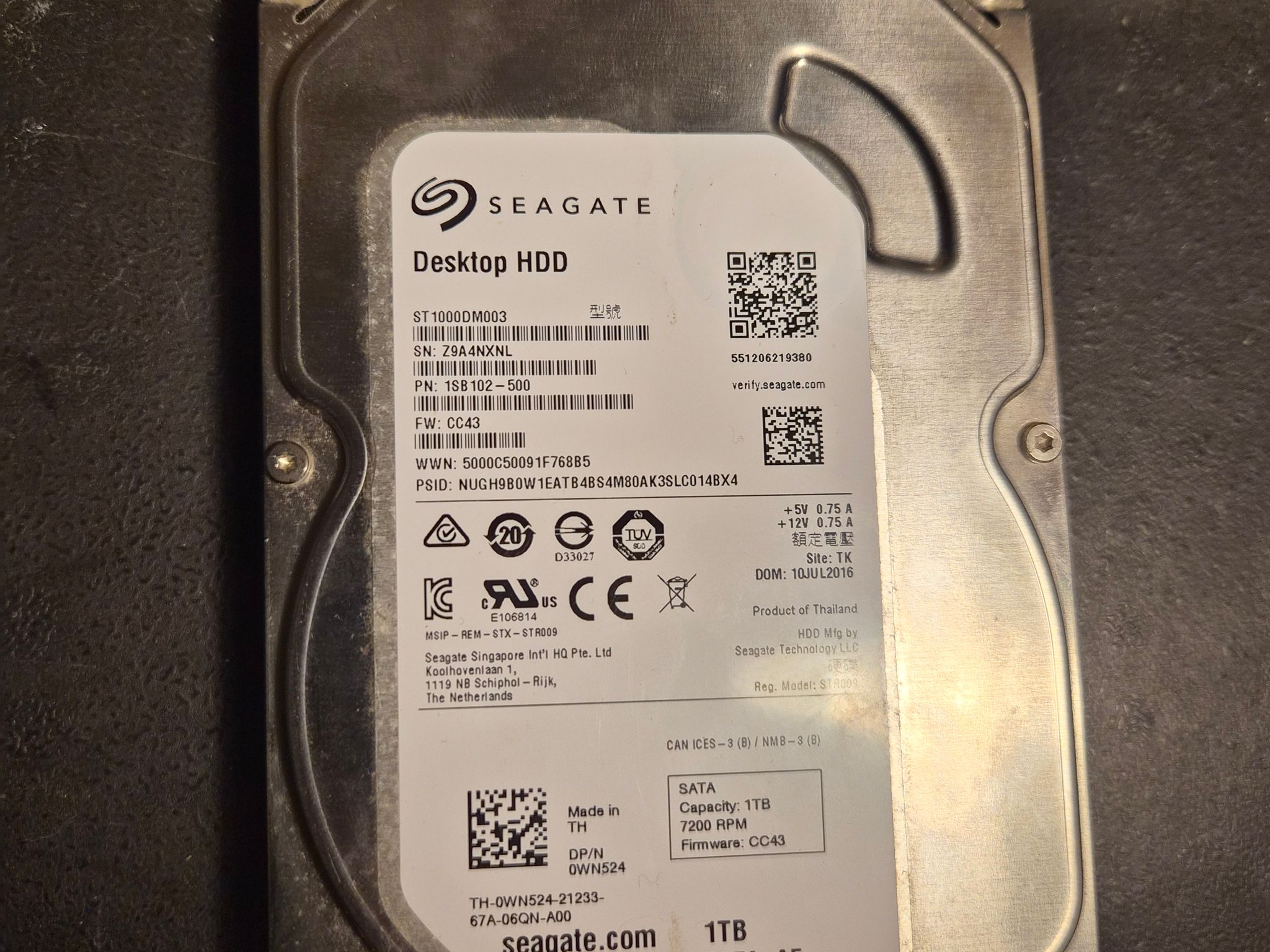 Seagate Desktop HDD 1tb