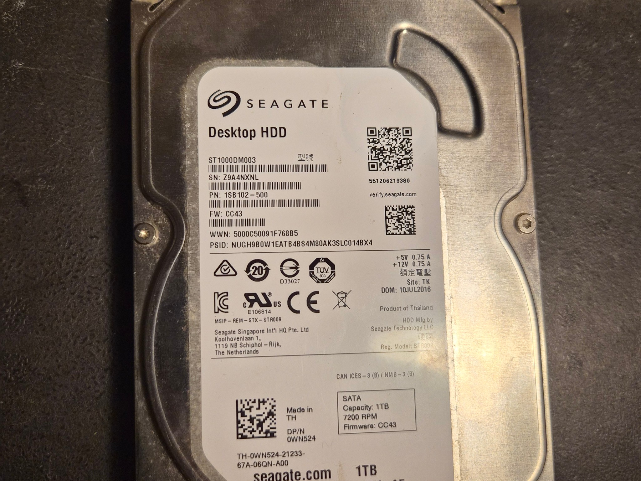 Seagate Desktop HDD 1tb