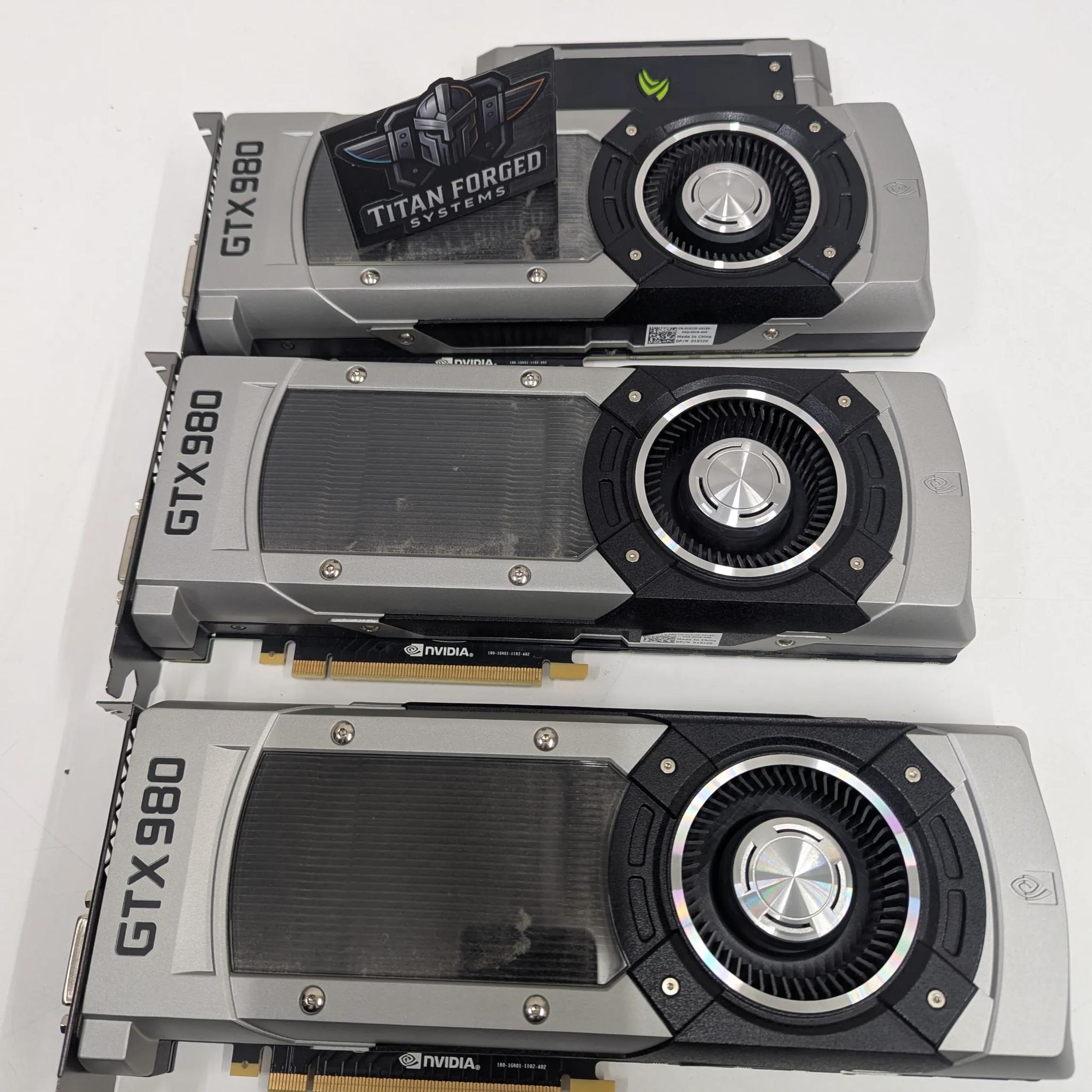 3x Nvidia GeForce GTX 980 3-way SLI Video Card Set W/Bridge