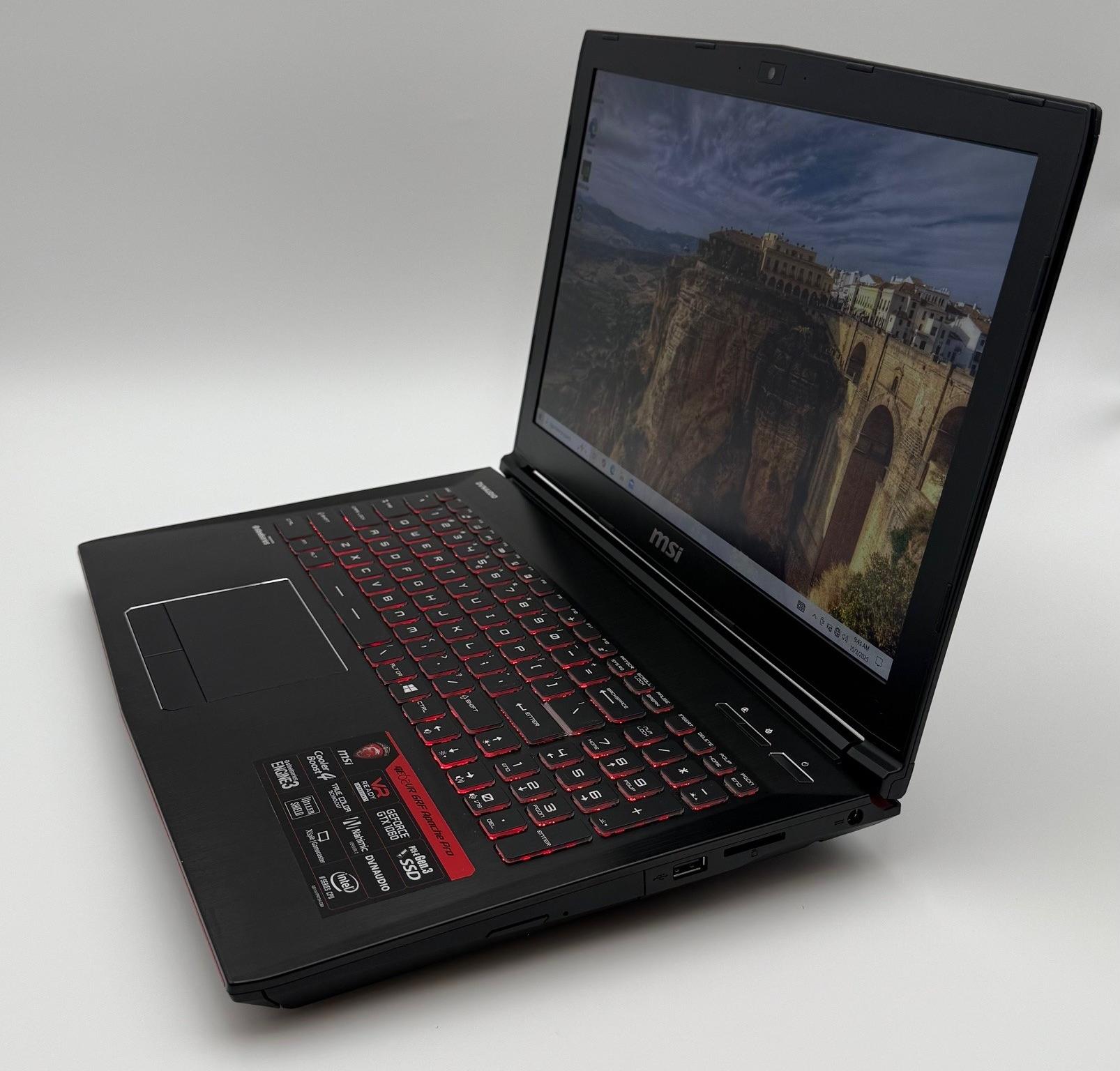 MSI GE62VR Apache PRO Intel i7-6700HQ | 32GB DDR4 | 1TB SSD | NVIDIA GTX 1060