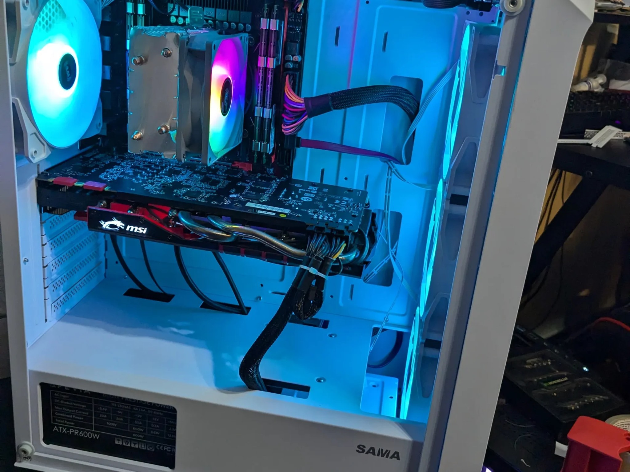 SCRATCH AND DENT Xeon 6 Core, GTX 970 4GB, 16GB RAM, 480GB SSD, WiFi, RGB (No Glass Panel!)