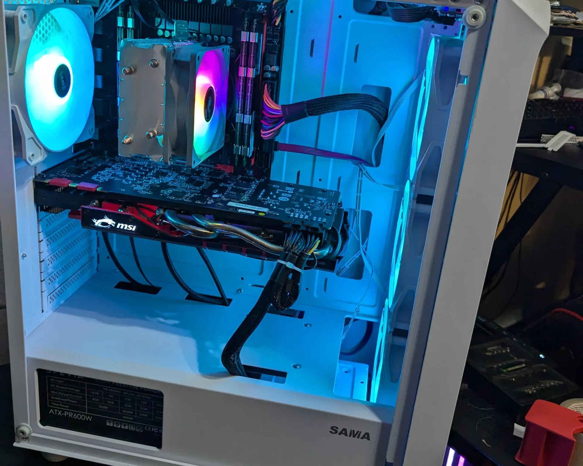 SCRATCH AND DENT Xeon 6 Core, GTX 970 4GB, 16GB RAM, 480GB SSD, WiFi, RGB (No Glass Panel!)