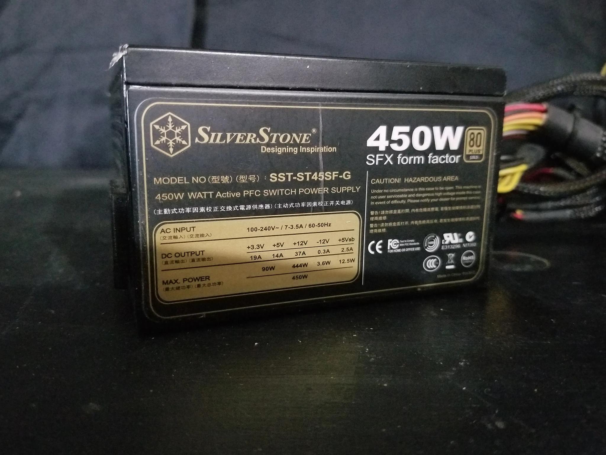 great value/Silverstone sfx 450w power supply/80 plus gold/fully modular
