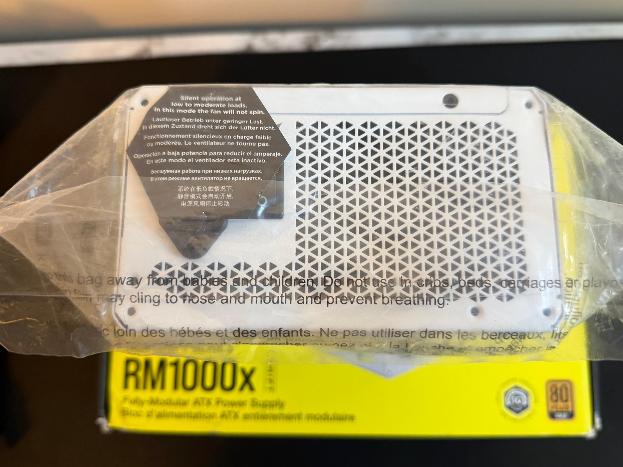 Open Box Corsair RM1000x Shift Series 1000W 80+ Gold Fully Modular PSU (White)