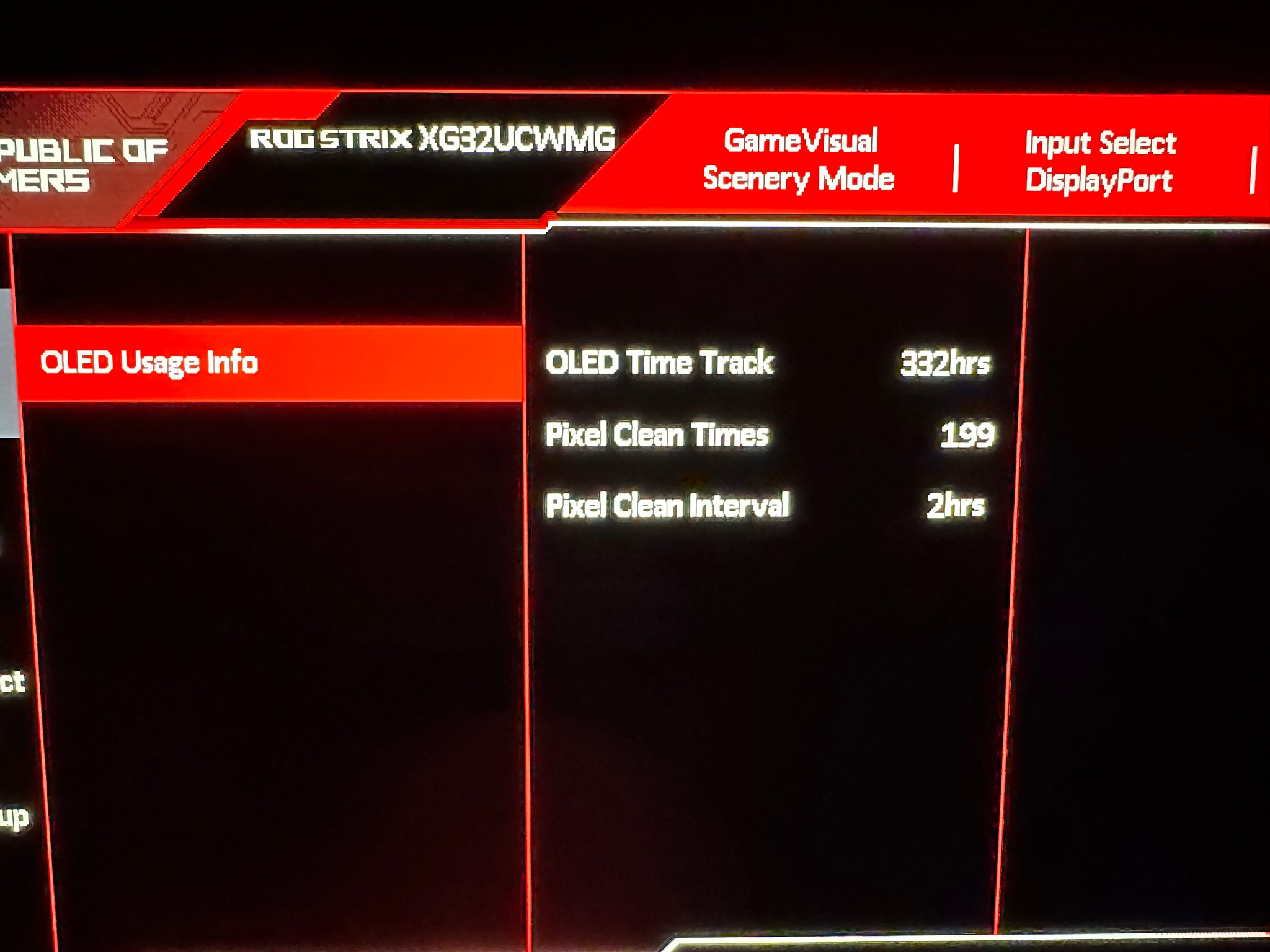 ASUS ROG XG32UCWMG 32 Inch 4K 240Hz Glossy OLED G-SYNC Gaming