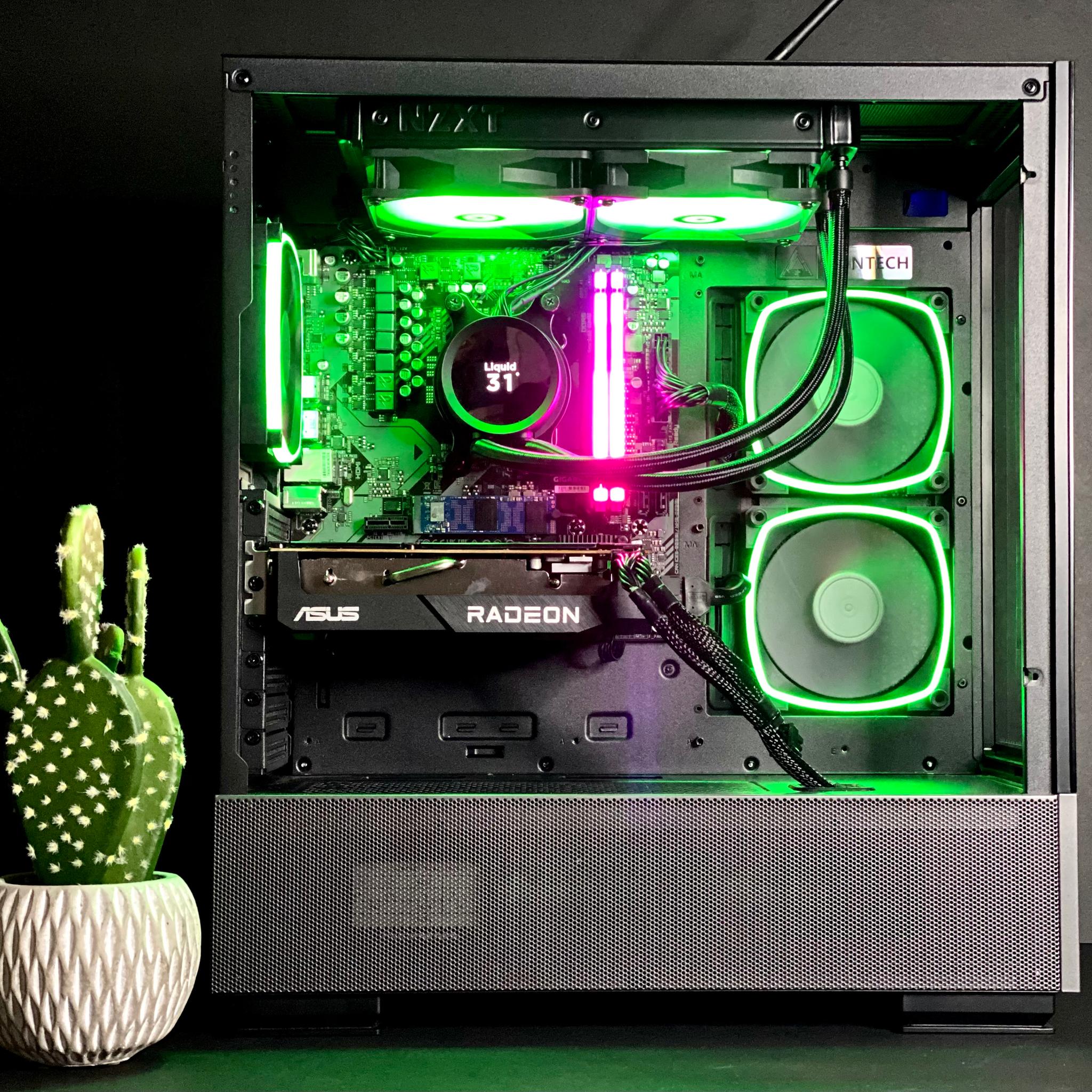 The Liquid cooled AM5 Beast| Ryzen 5 7500F w/ RX 7600 32GB DDR5 RAM| 1TB NVMe| Windows 11