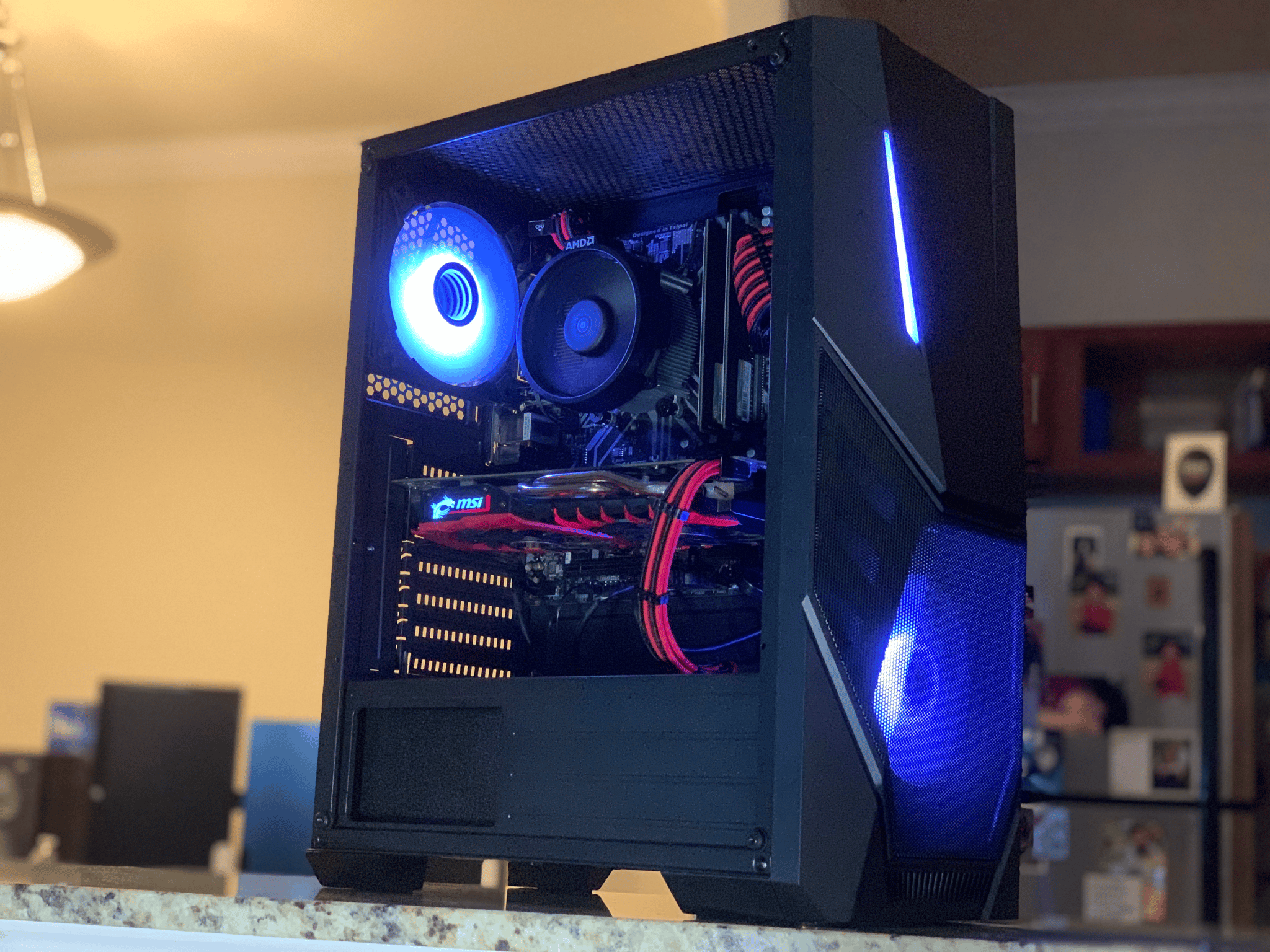 Entry Level Black/Red Gaming PC (RX 570 + Ryzen 5 2400g)