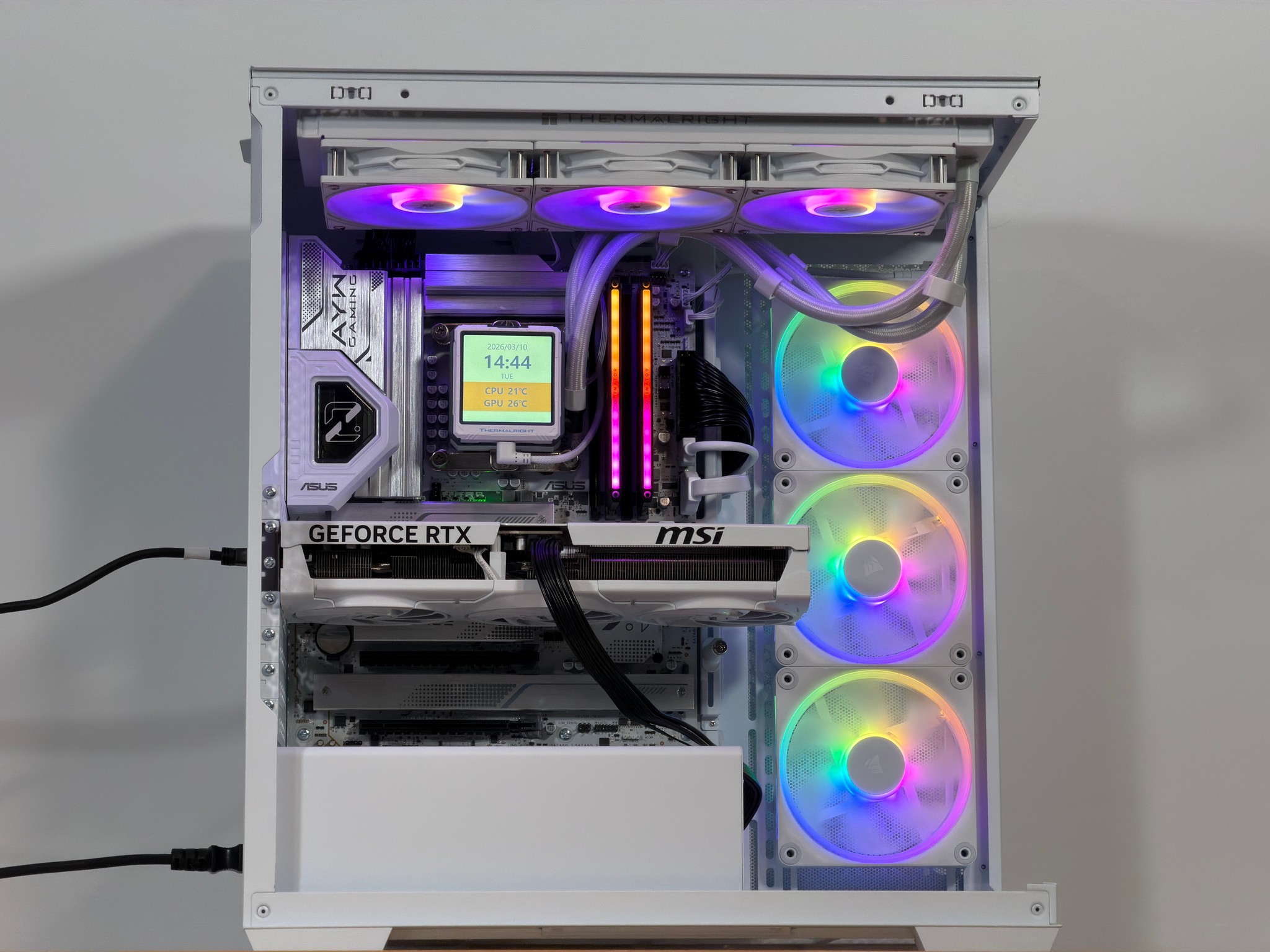 White RTX 5080 Intel Core Ultra 7 265kf Gaming PC