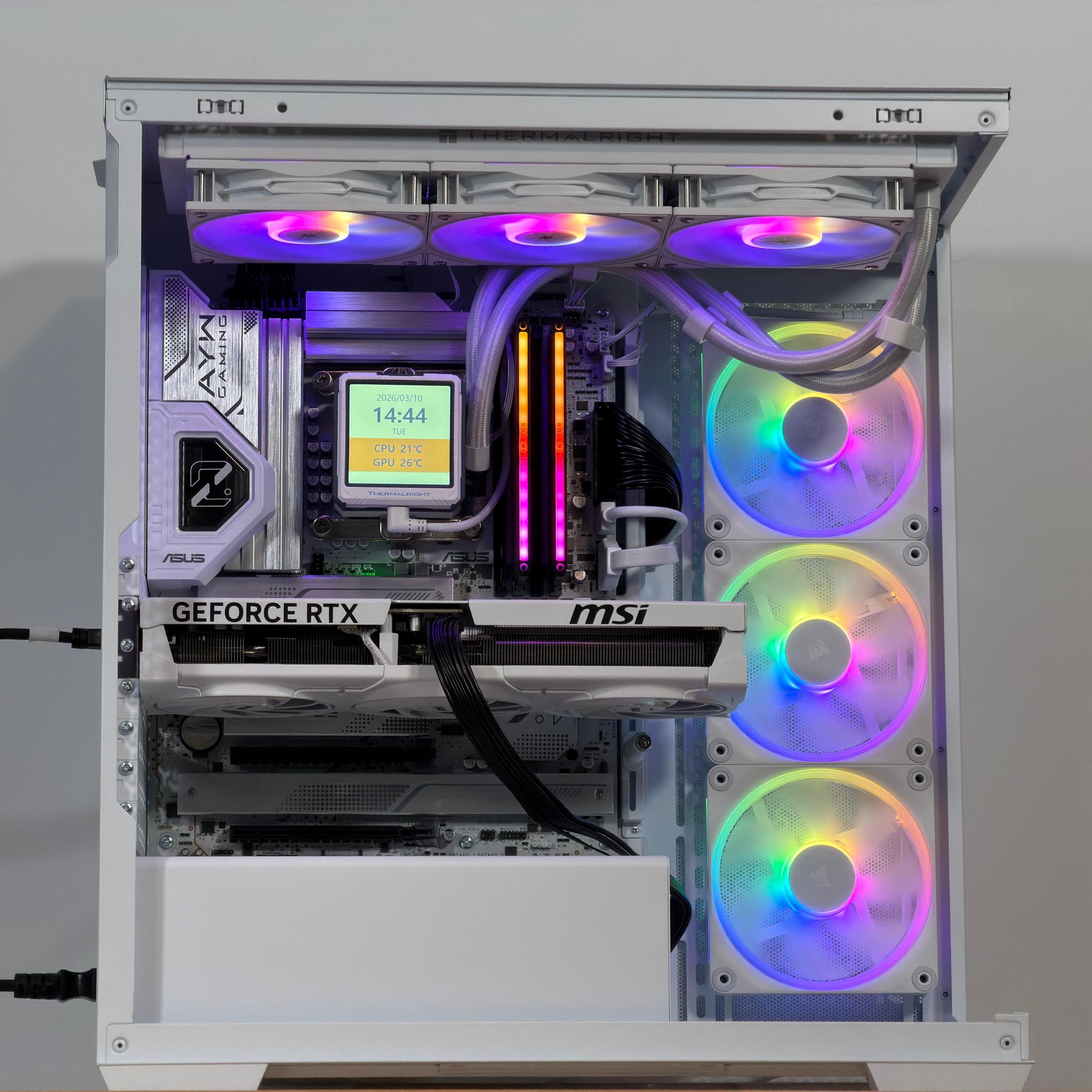 White RTX 5080 Intel Core Ultra 7 265kf Gaming PC