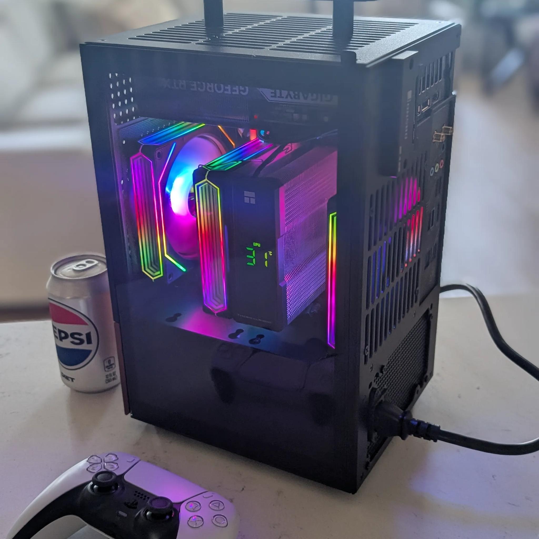 SFF Mini ITX RGB Gaming PC - 9600X + 5060 Ti 16GB - Jonsbo T6