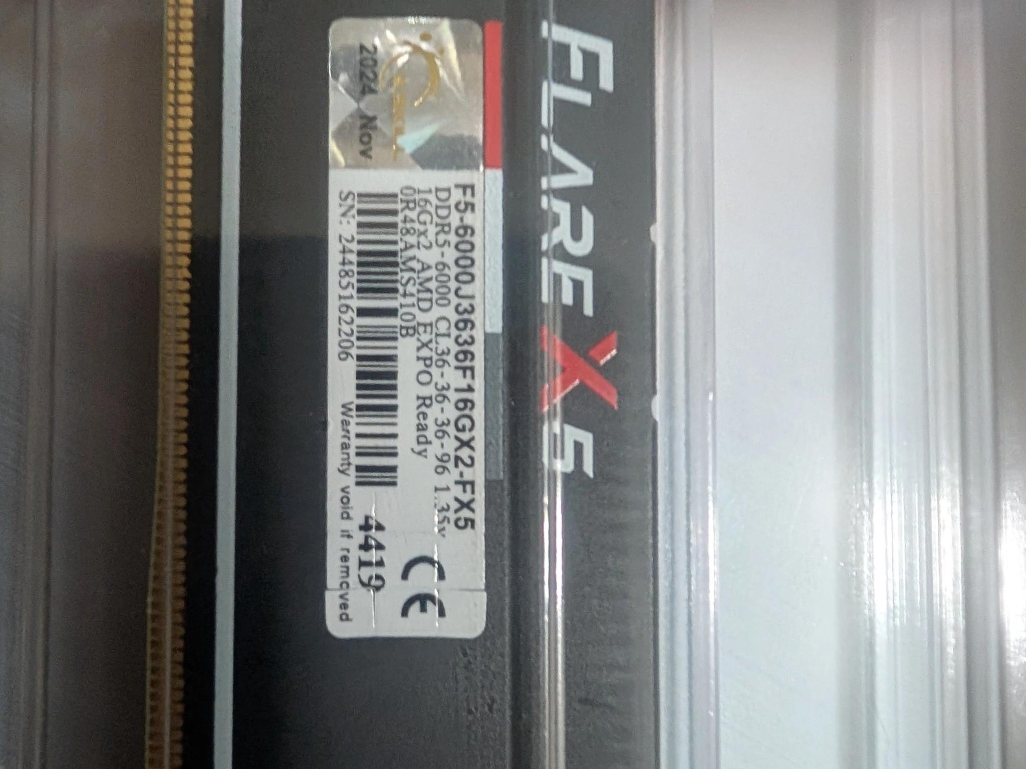 G.SKILL Flare X5 Series (AMD Expo) DDR5 RAM 32GB (2x16GB) 6000MT/s CL36-36-36-96
