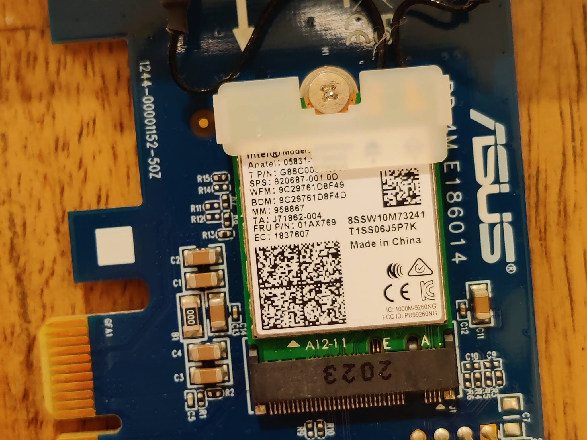 ASUS PCE-AC58BT PCIe WiFi and Bluetooth Adapter