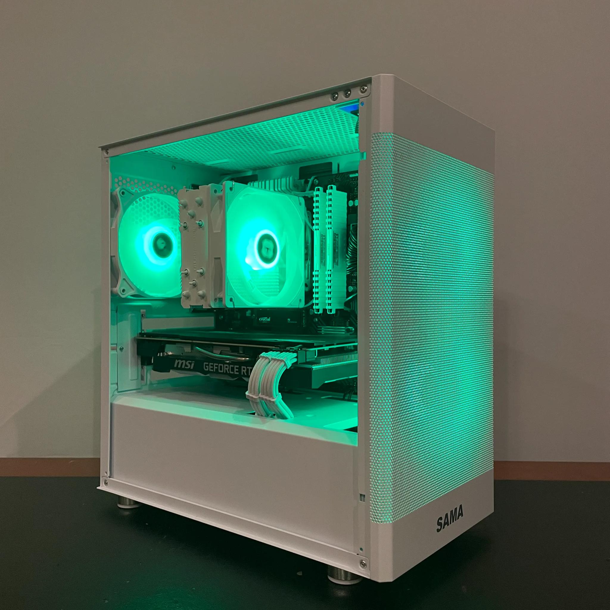 ⚪ White 1080p PC | RTX 2060 12GB | Ryzen 5 3600 | WiFi and Bluetooth | ARGB Control ⚪