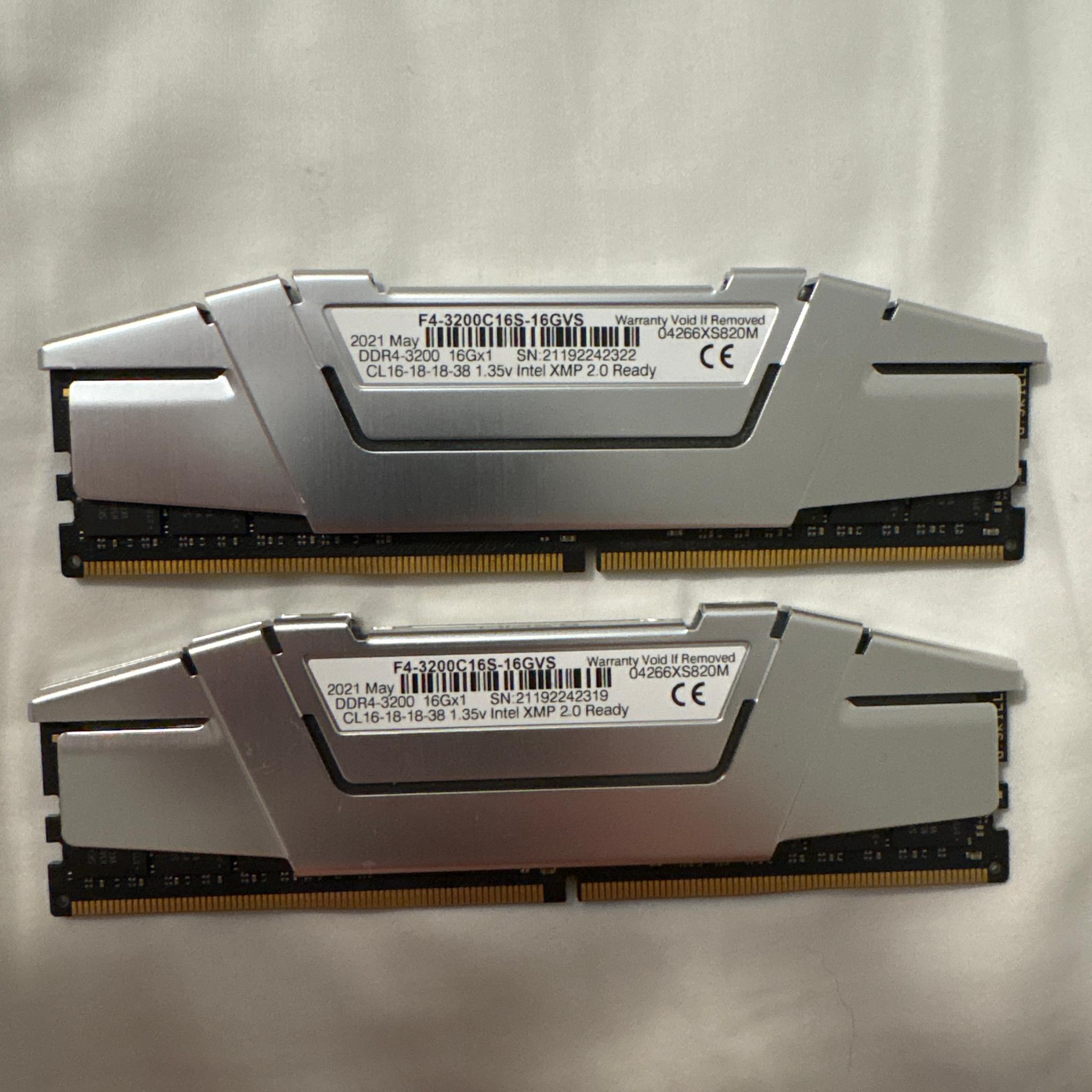 G.Skill Ripjaws DDR4 32GB (2 16GB sticks)