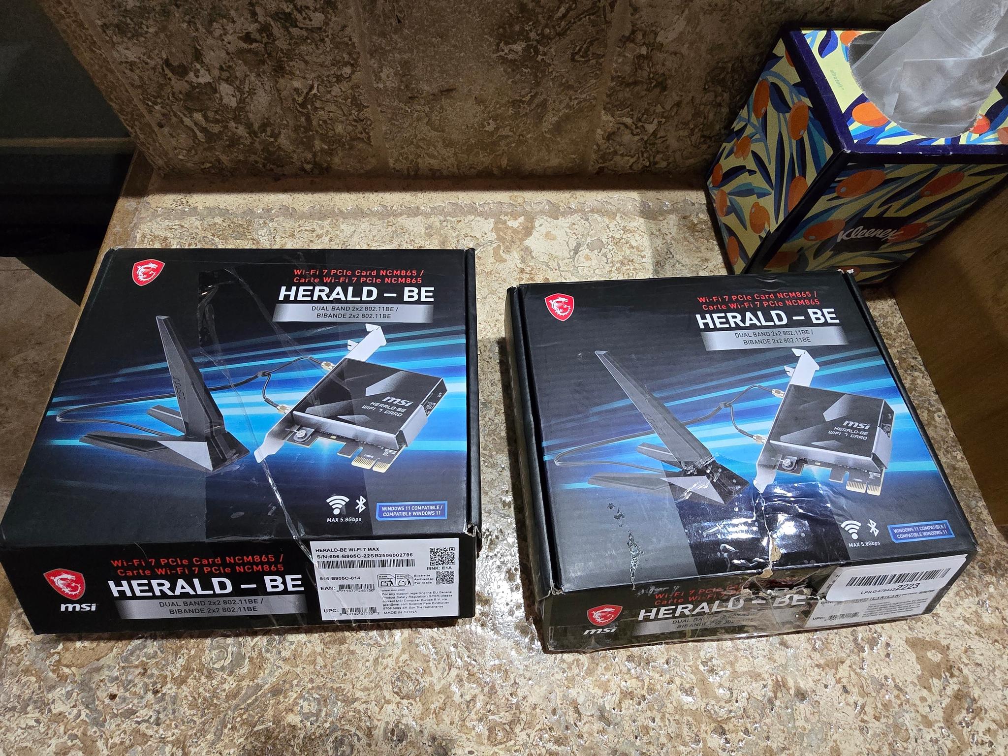 MSI Herald-BE WI-FI 7 MAX Wi-Fi 7 802.11BE Bluetooth 5.4 PCIe like new