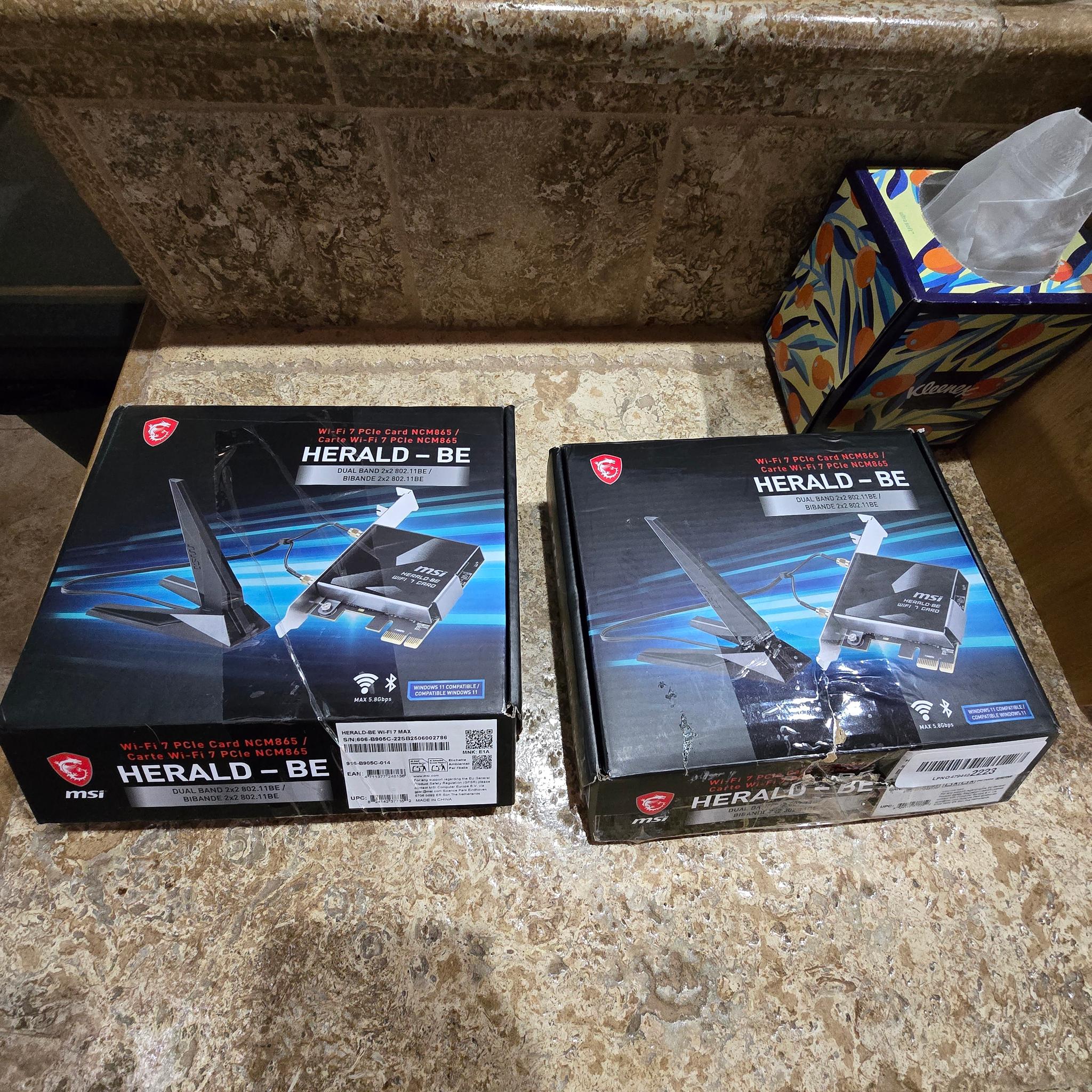 MSI Herald-BE WI-FI 7 MAX Wi-Fi 7 802.11BE Bluetooth 5.4 PCIe like new