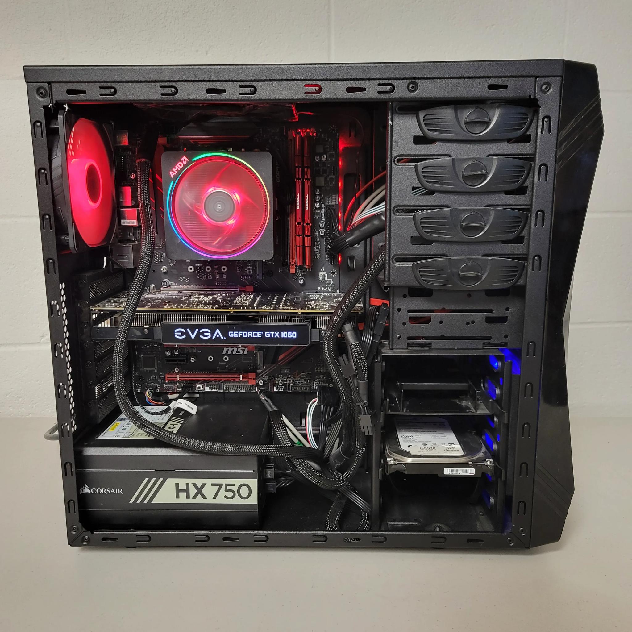 🥊🎱GTX 1060 6GB Black Gaming PC🥊🎱 (RYZEN 7 2700X//GTX 1060 6gb)