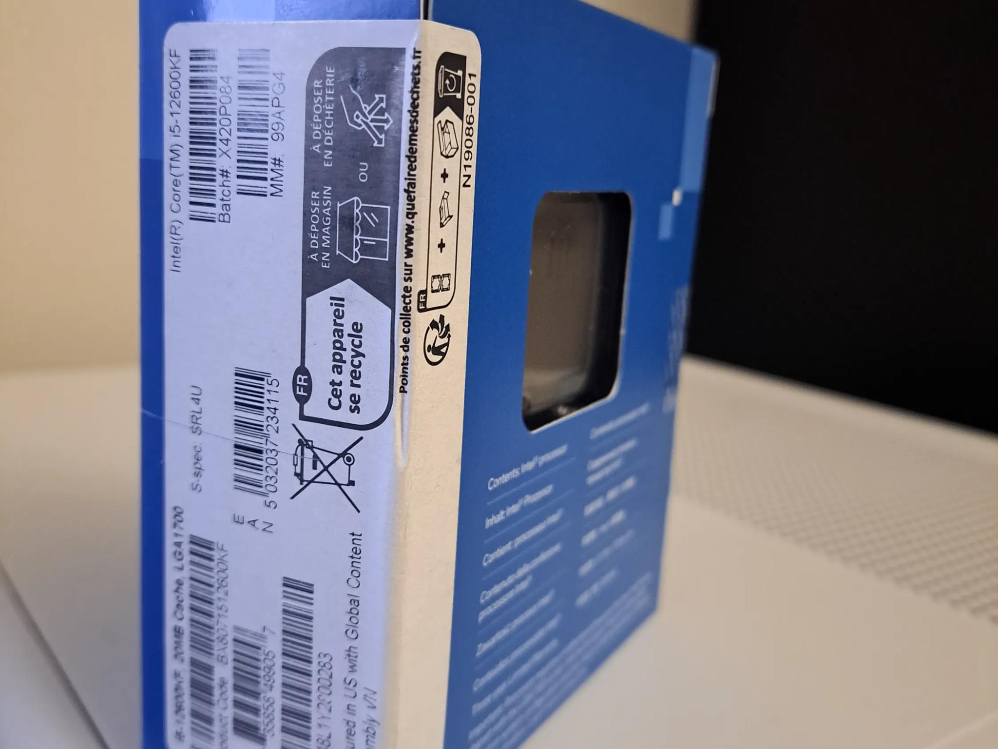 New Intel i5-12600KF LGA1700