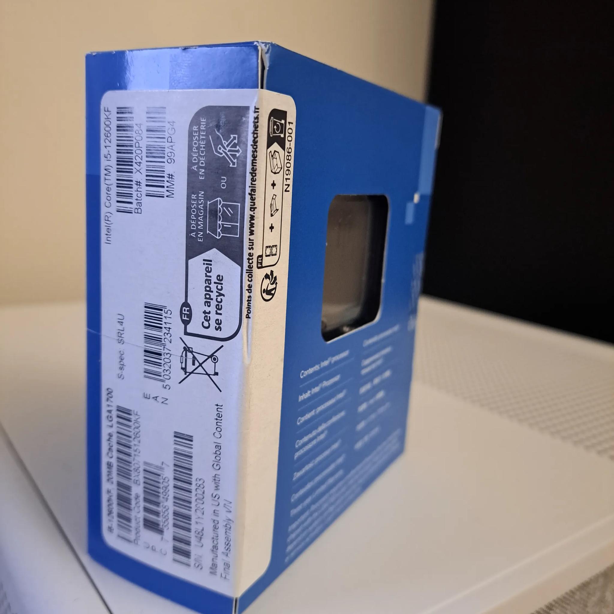 New Intel i5-12600KF LGA1700