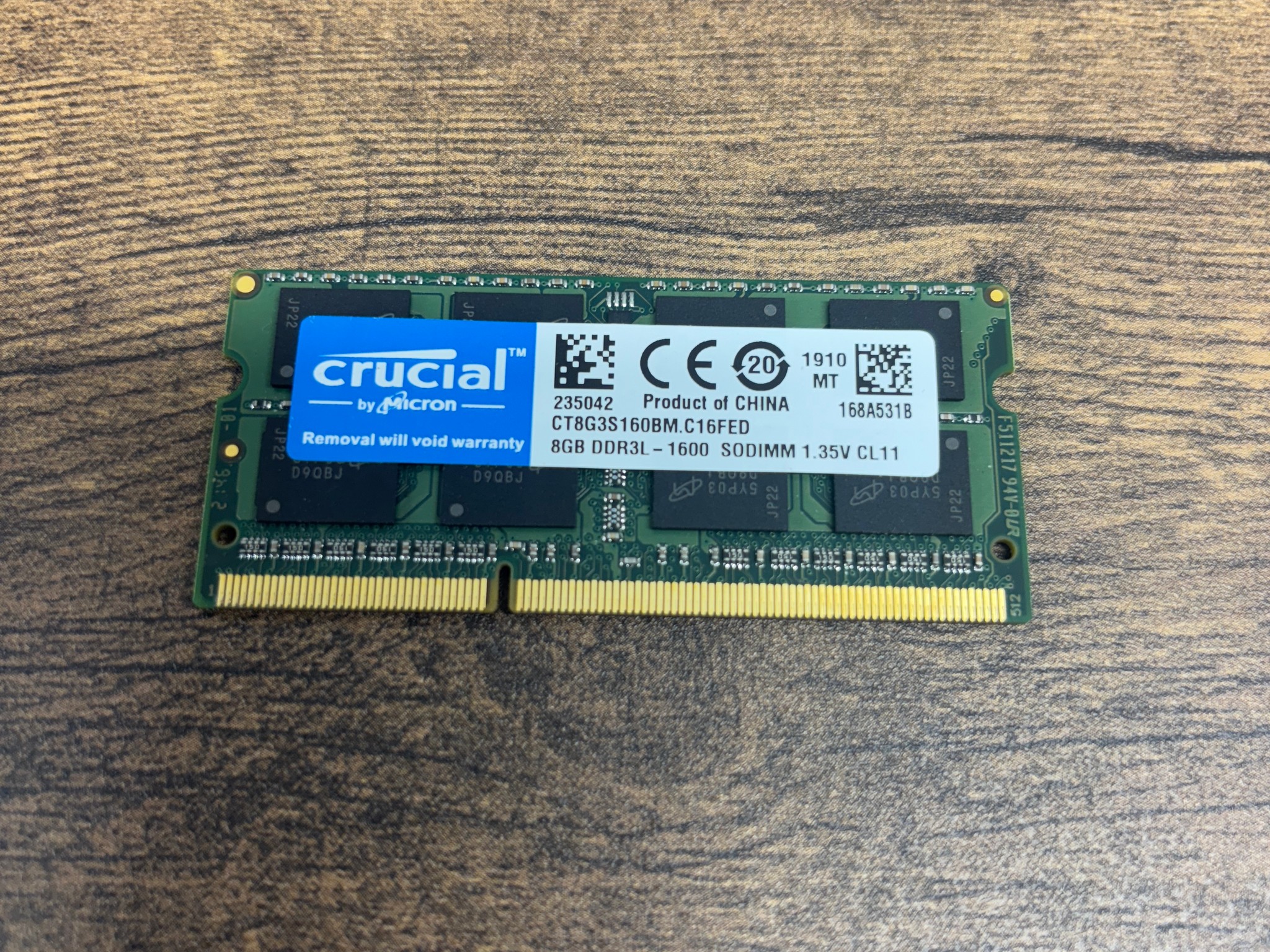 Crucial 16GB (2x8GB) DDR3L-1600 Laptop RAM SODIMM 1.35V PC3L-12800