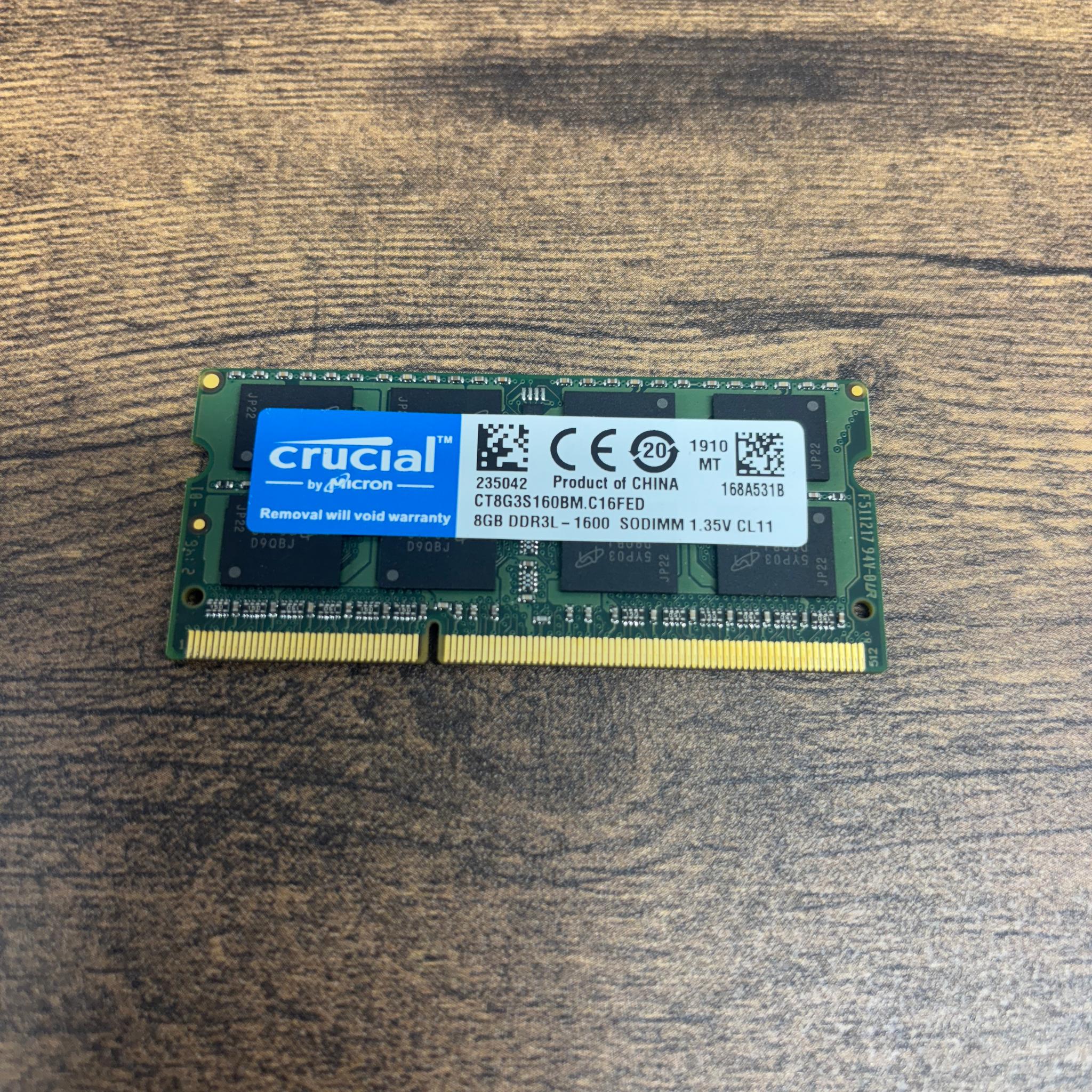 Crucial 16GB (2x8GB) DDR3L-1600 Laptop RAM SODIMM 1.35V PC3L-12800