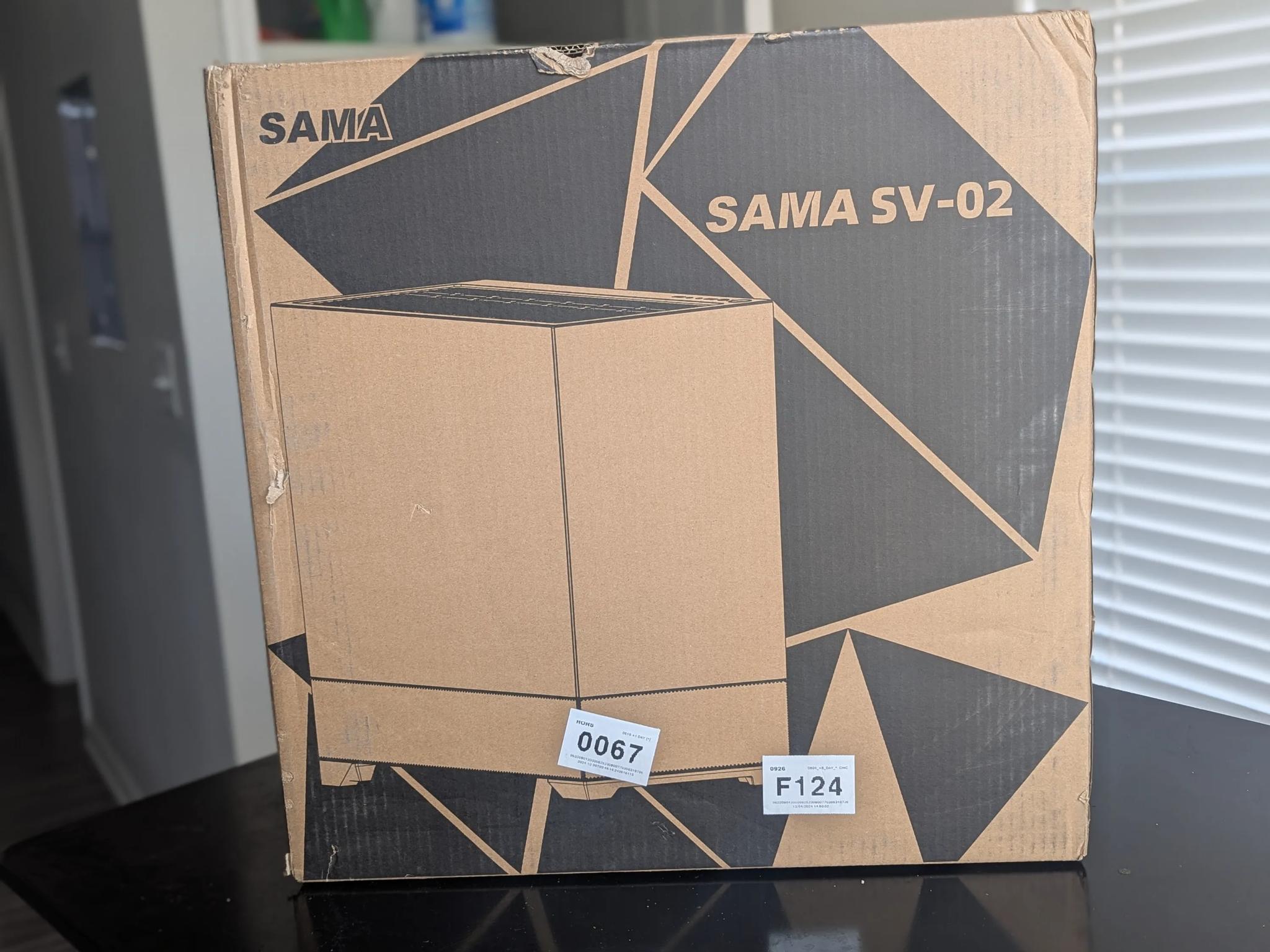 SAMA SV02 Black ATX PC Case w/ 3 ARGB Fans Pre-Installed
