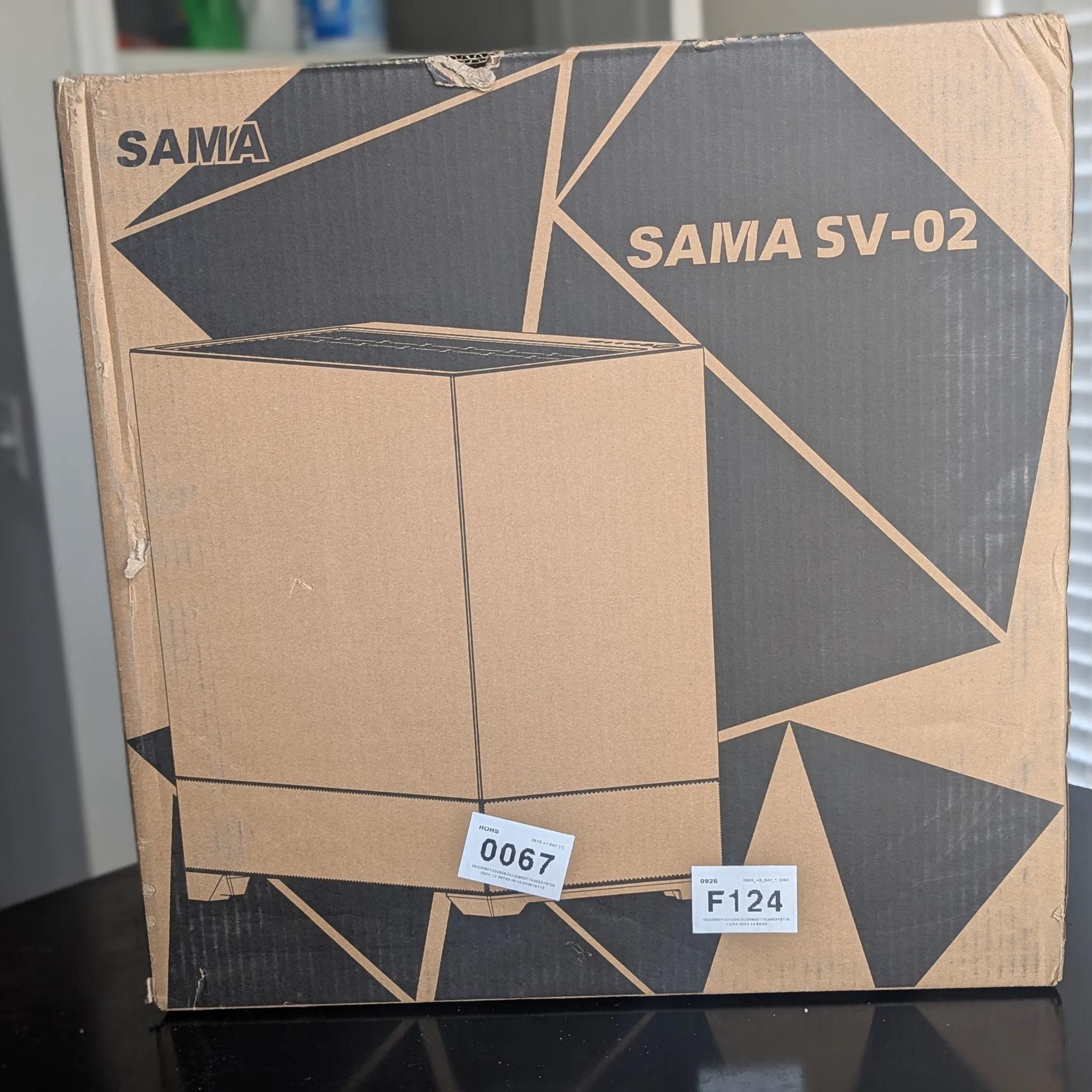 SAMA SV02 Black ATX PC Case w/ 3 ARGB Fans Pre-Installed