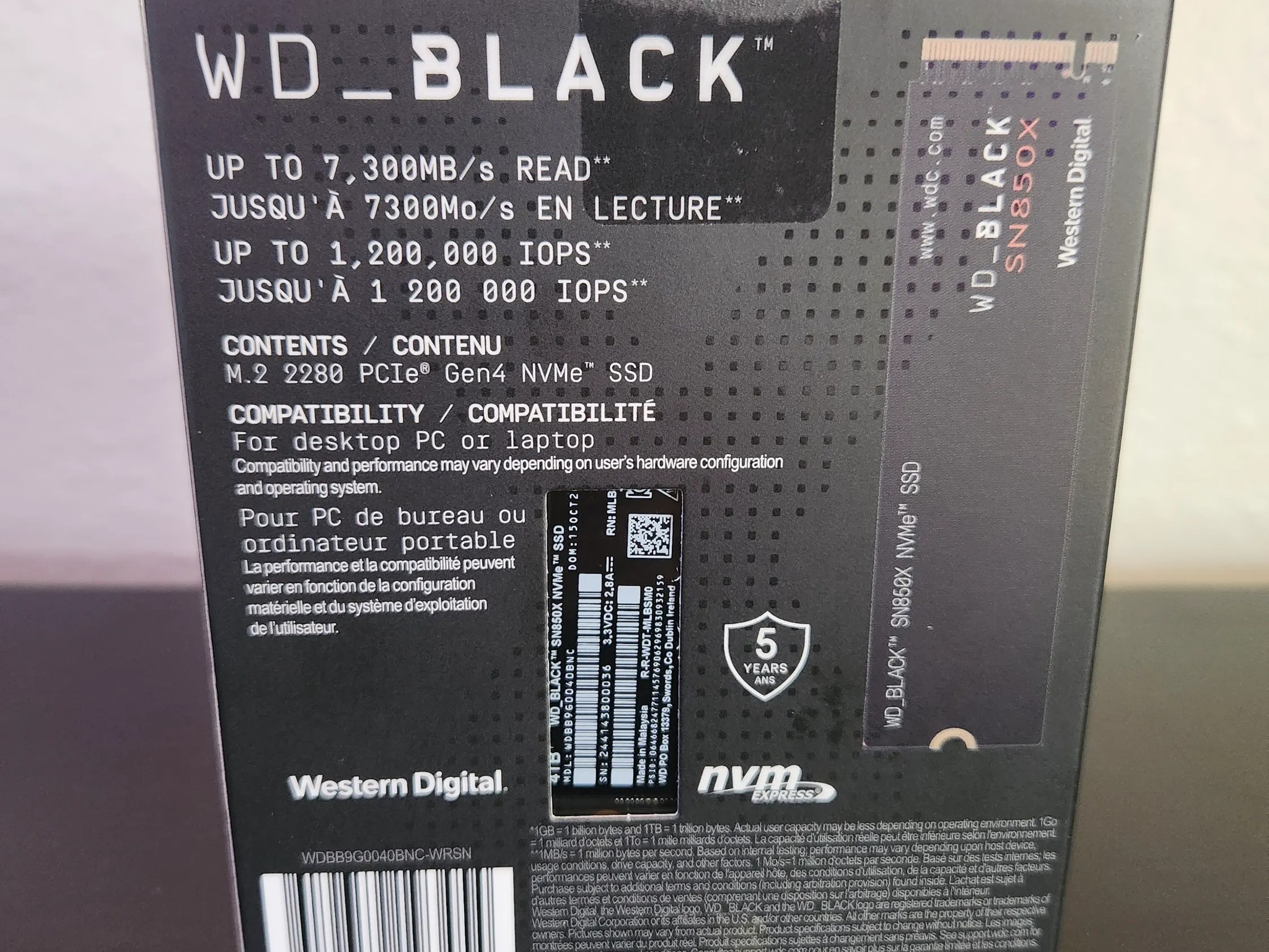 WD_BLACK 4TB SN850X NVMe