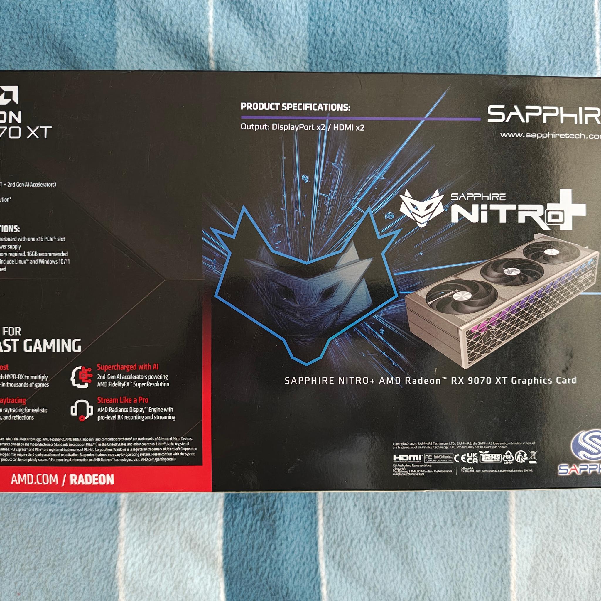 SAPPHIRE NITRO+ Radeon RX 9070 XT - New, Open Box