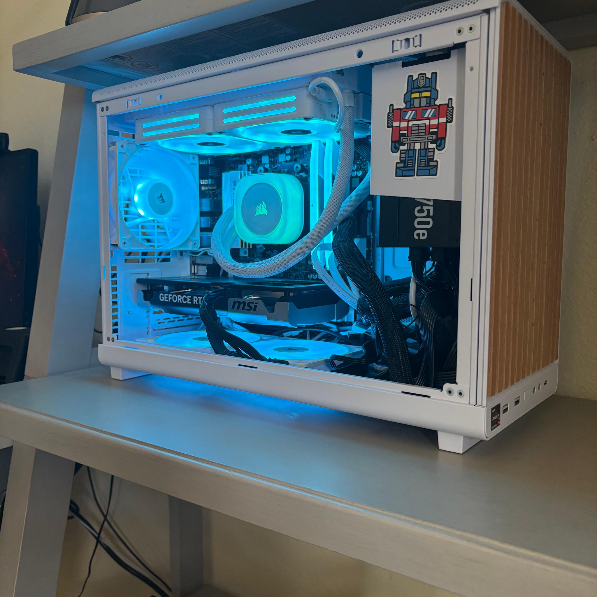 🧊 White RGB Gaming PC — Ryzen 5 7600X + RTX 5060 Ti 16GB + 32GB DDR5 + 1TB M.2 SSD + 256GB SATA SSD