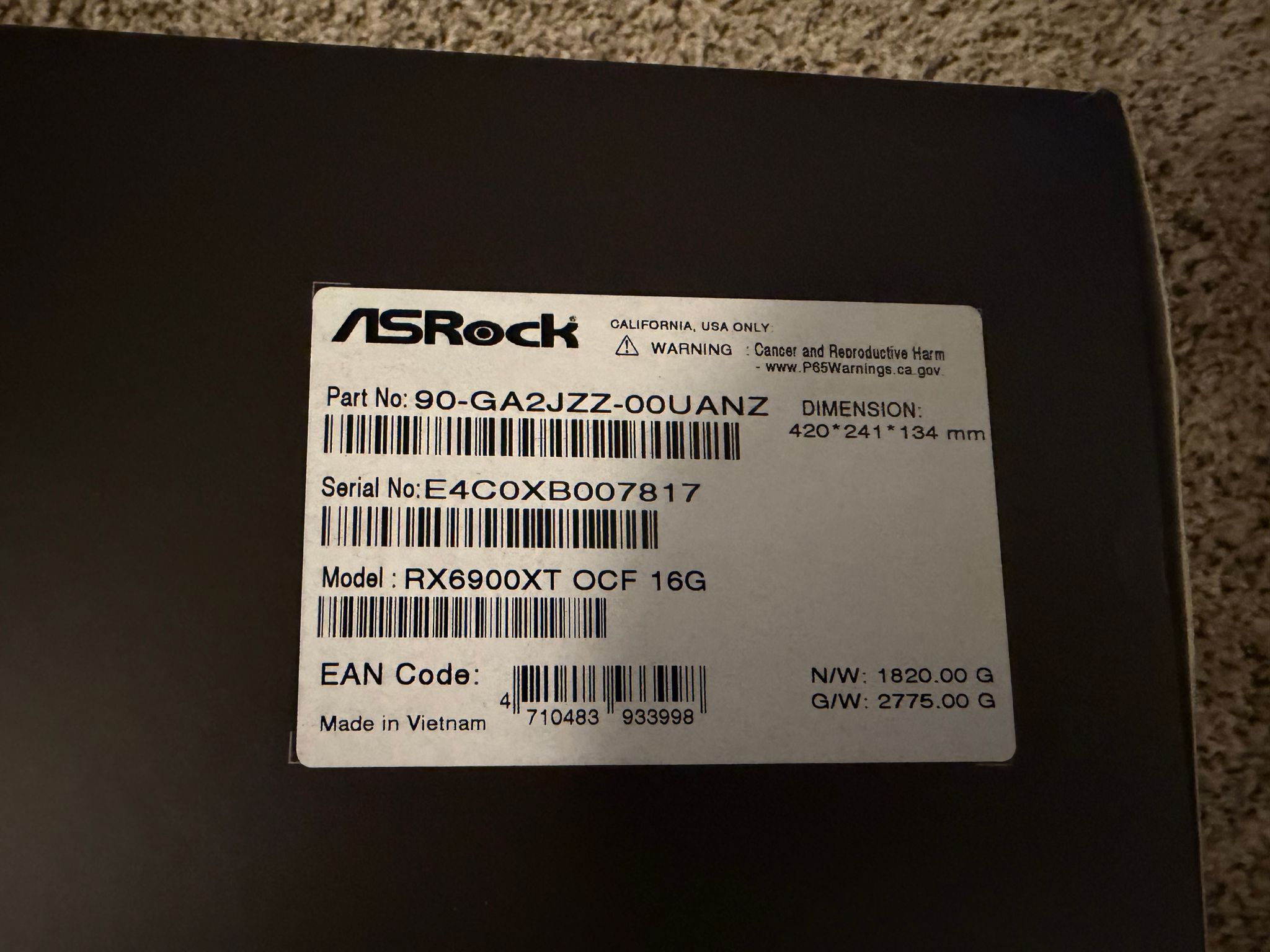 ASRock OC Formula Radeon RX 6900 XT