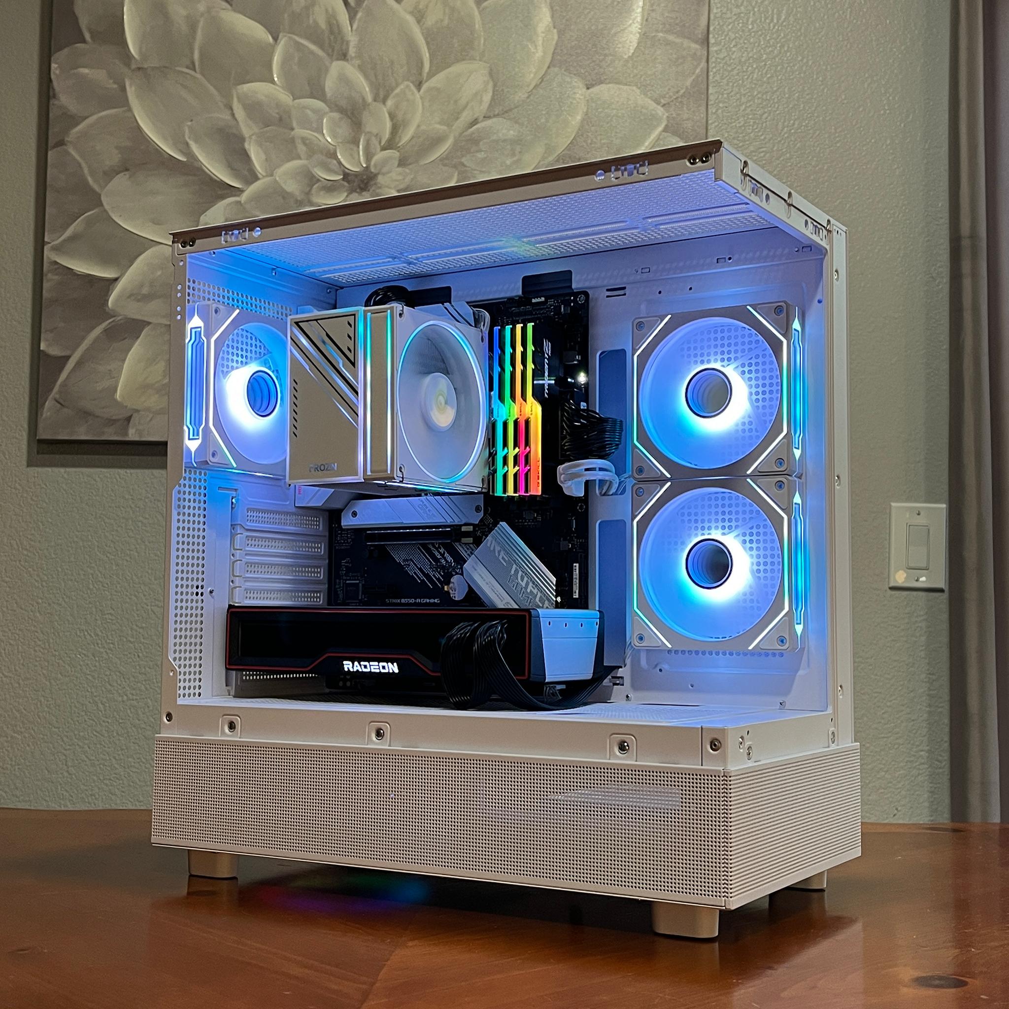 SAPPHIRE RX 6800 XT 16GB, Ryzen 7 5800X, 32GB 3200MHz | White RGB Gaming Computer/PC