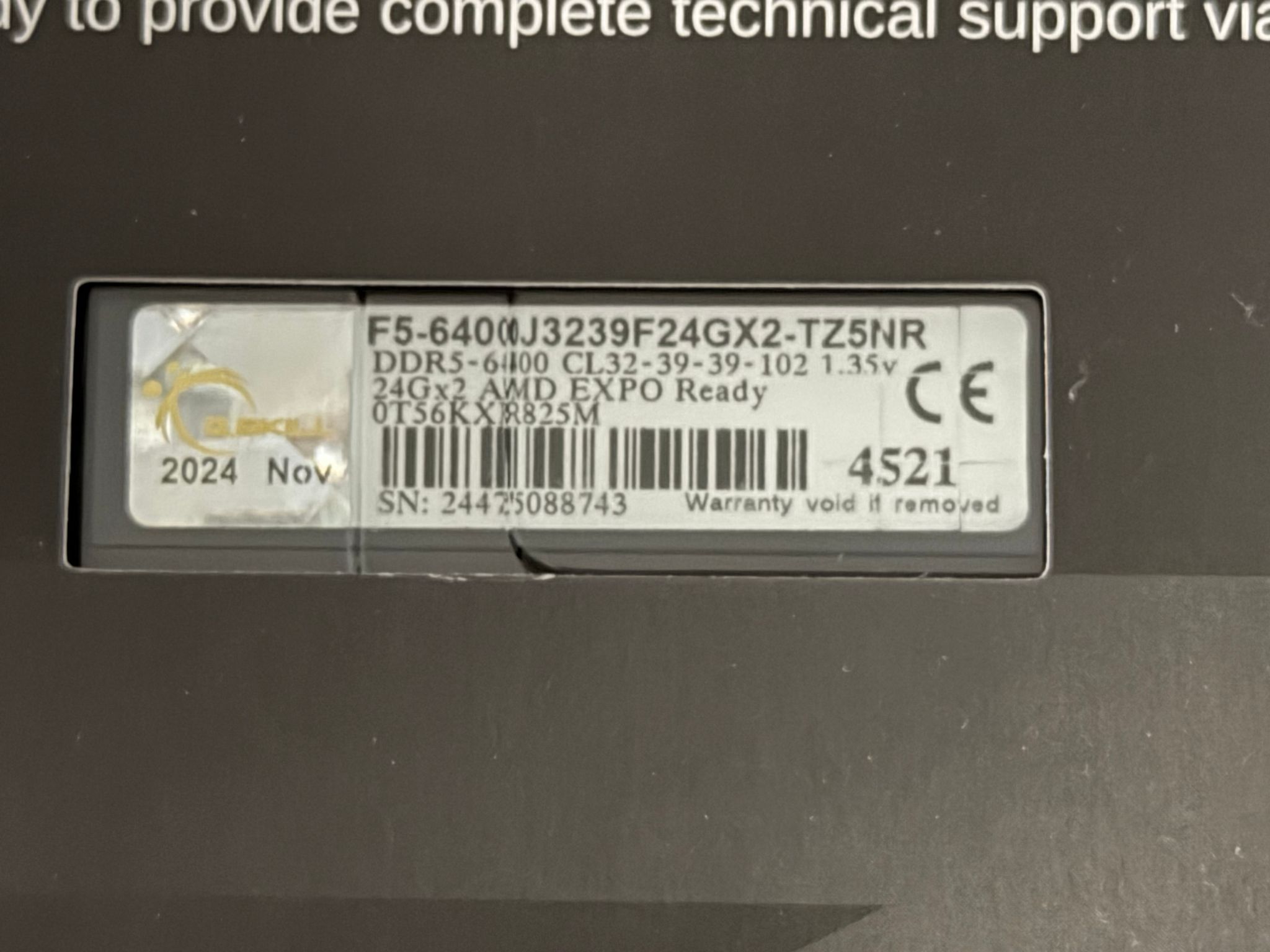 G.Skill Trident Z5 Neo RBG 48GB (2x24GB) DDR5-6400
