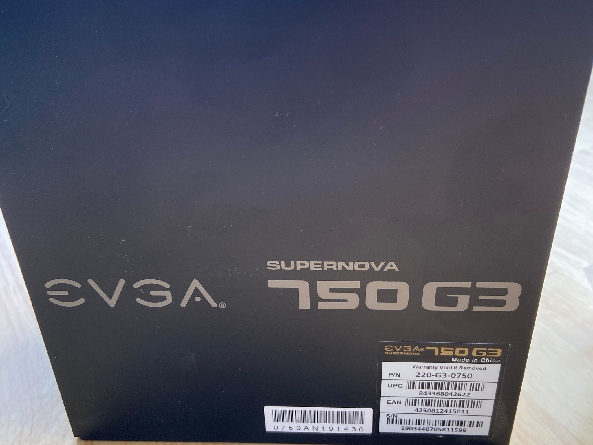EVGA SuperNOVA 750 G3, 80 Plus Gold 750W