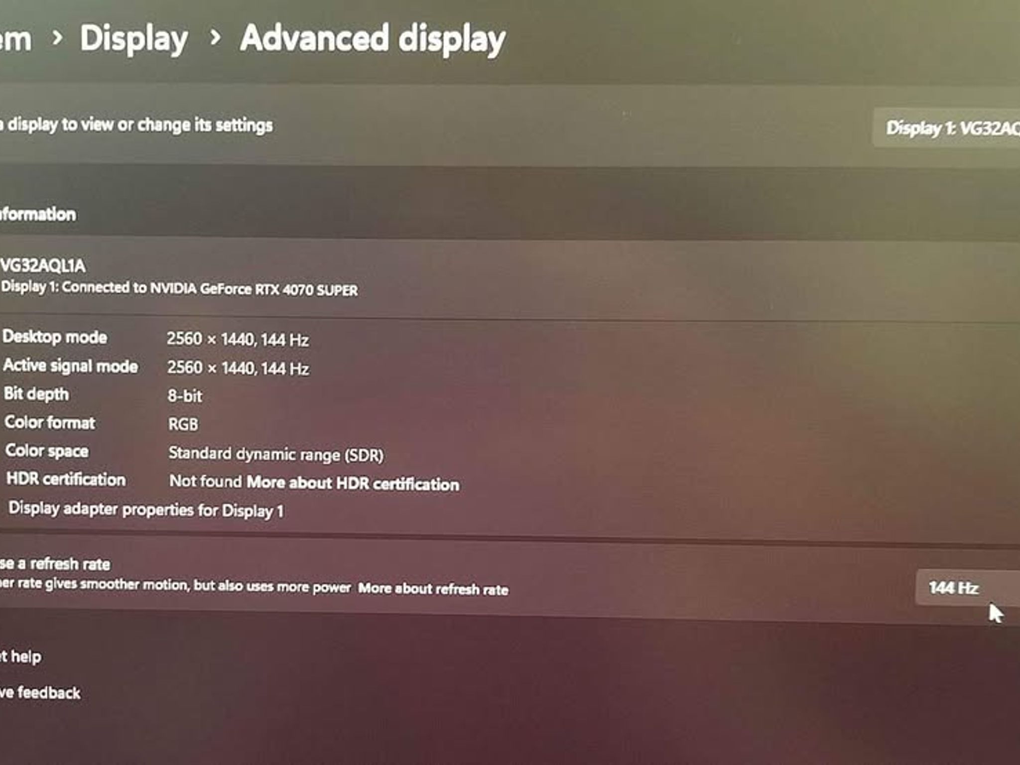 ASUS 32 Inch Gaming Monitor - QHD 170Hz, (2560x1440) IPS, G-Sync & FreeSync ready, 1ms DCI-P3