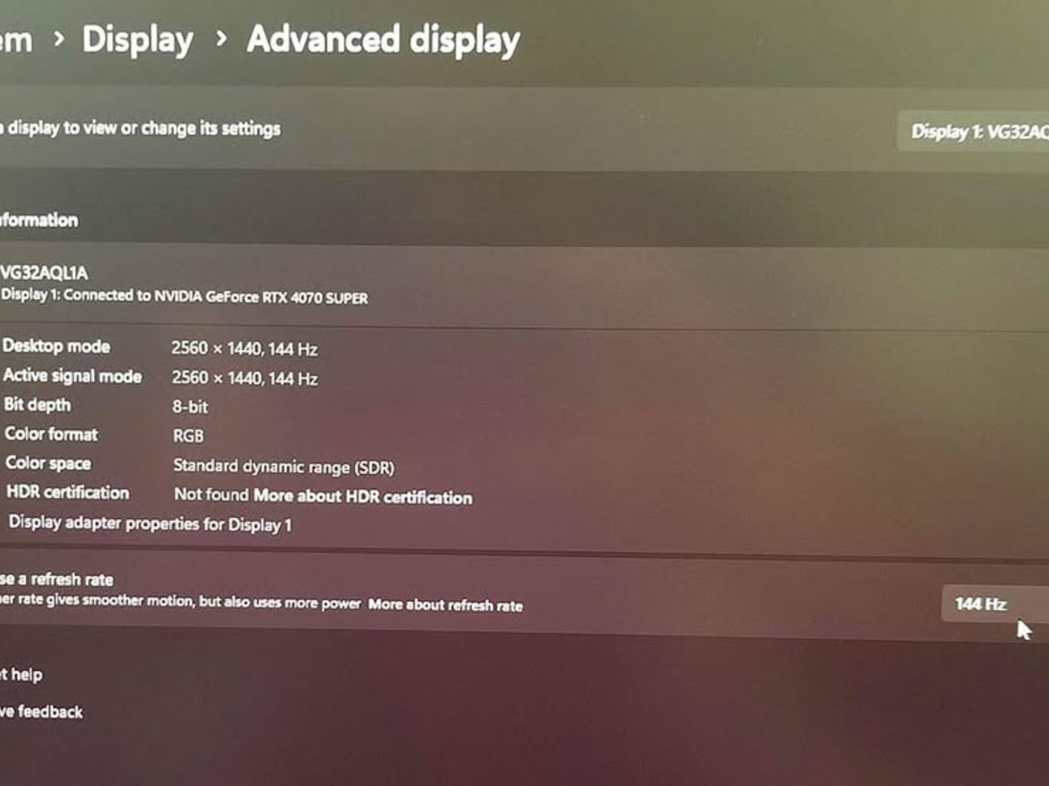 ASUS 32 Inch Gaming Monitor - QHD 170Hz, (2560x1440) IPS, G-Sync & FreeSync ready, 1ms DCI-P3